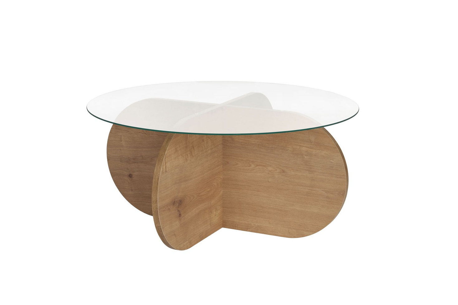 Norda Design Moderne sofabord, hærdet glas, 75 x 35 x 75 cm | 100% melaminbelagt | stilfuldt og holdbart
