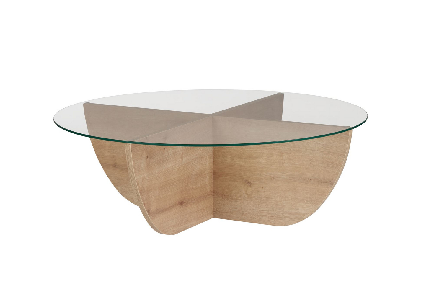 Norda Design Moderne sofabord, 90 x 30 x 90 cm | 100% hærdet glas og melaminbelagt ramme | stilfuldt og funktionelt