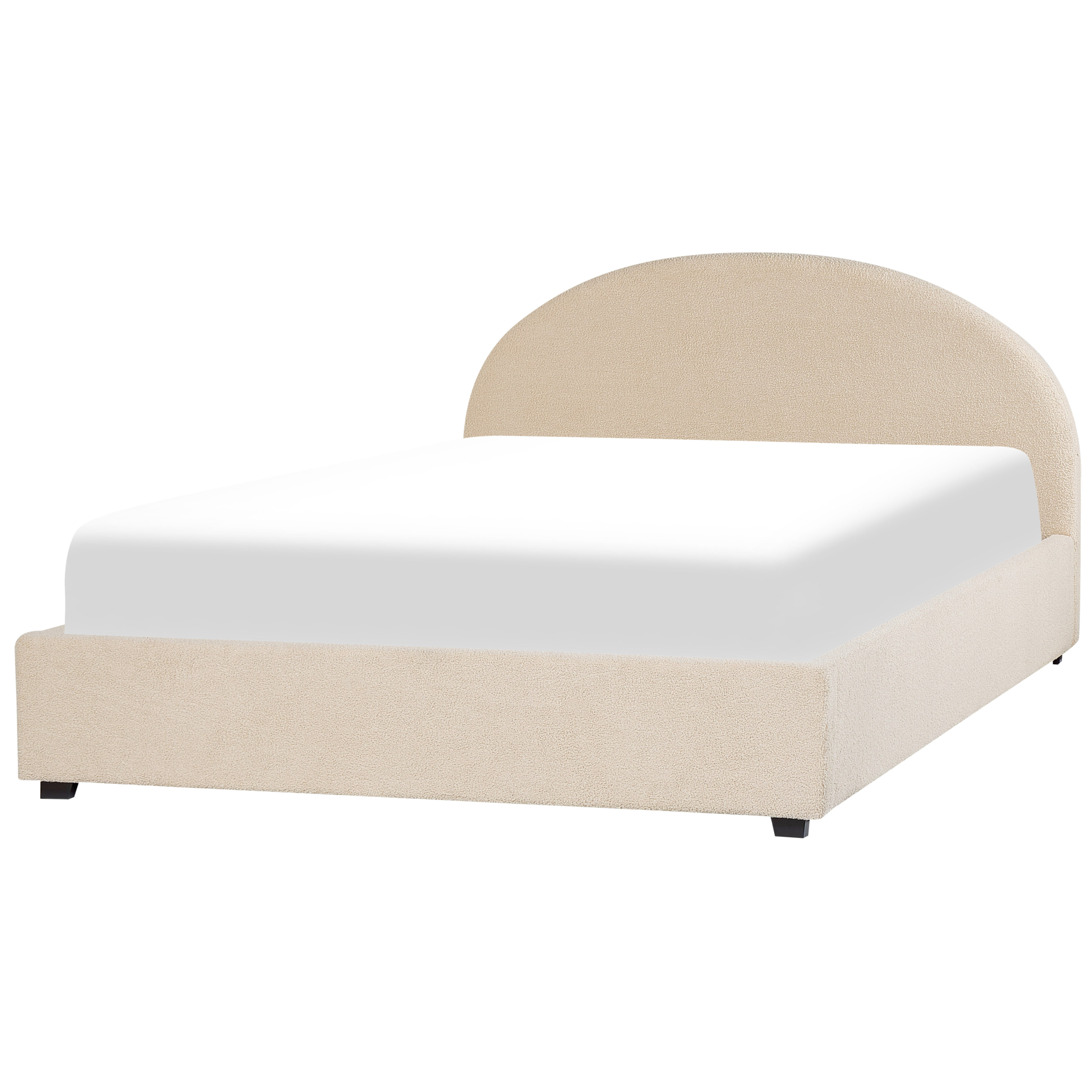 Seng med opbevaring VAUCLUSE Boucle Beige 140 x 200 cm