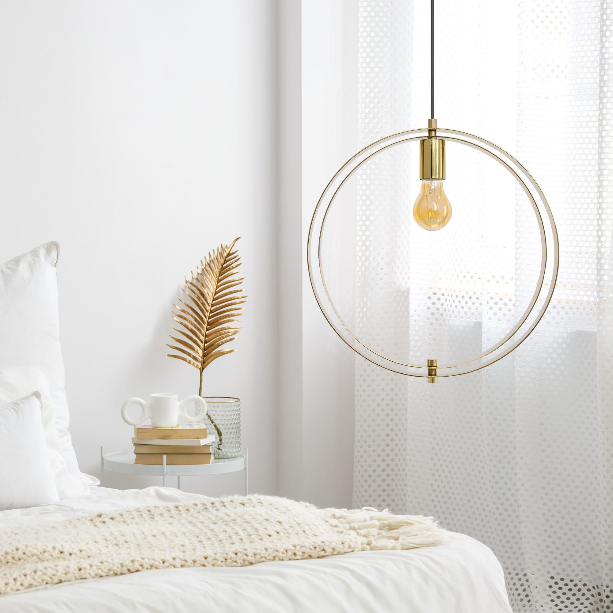 TOOLIGHT hængende loftlampe APP961-1CP Guld 37x37x90cm