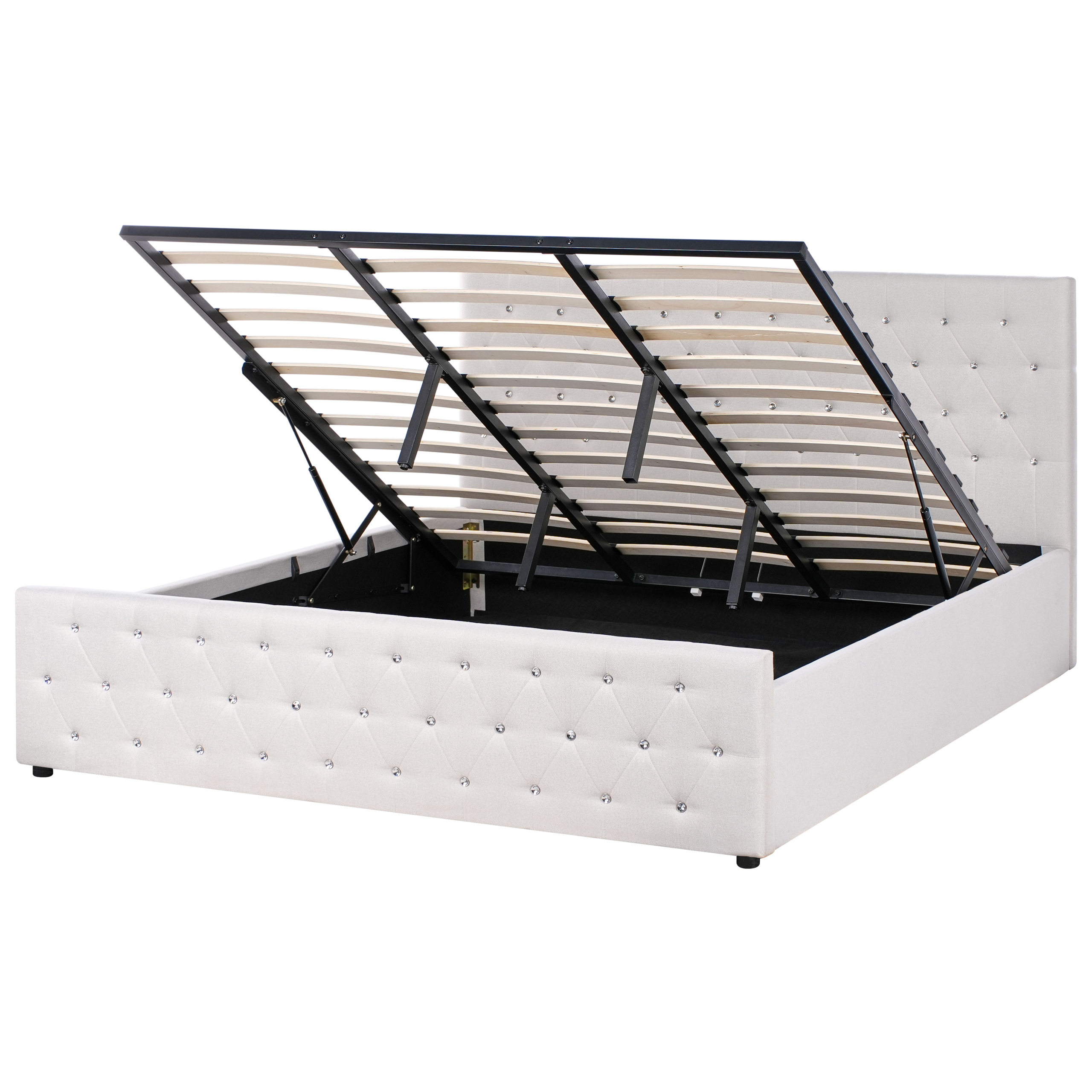 Seng med opbevaring AMIENS Beige 180 x 200 cm