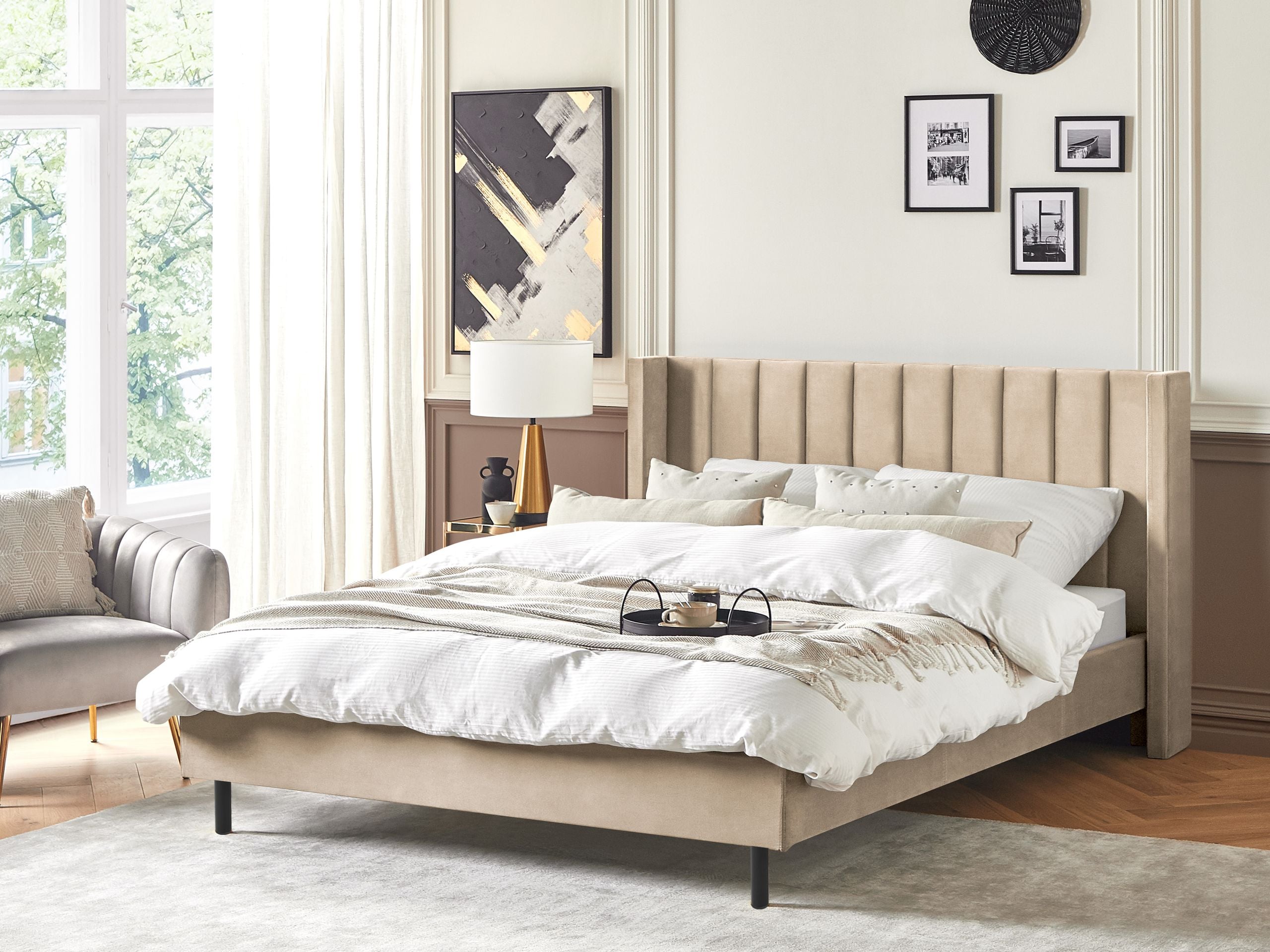 Seng Velour VILLETTE 180 x 200 cm Beige