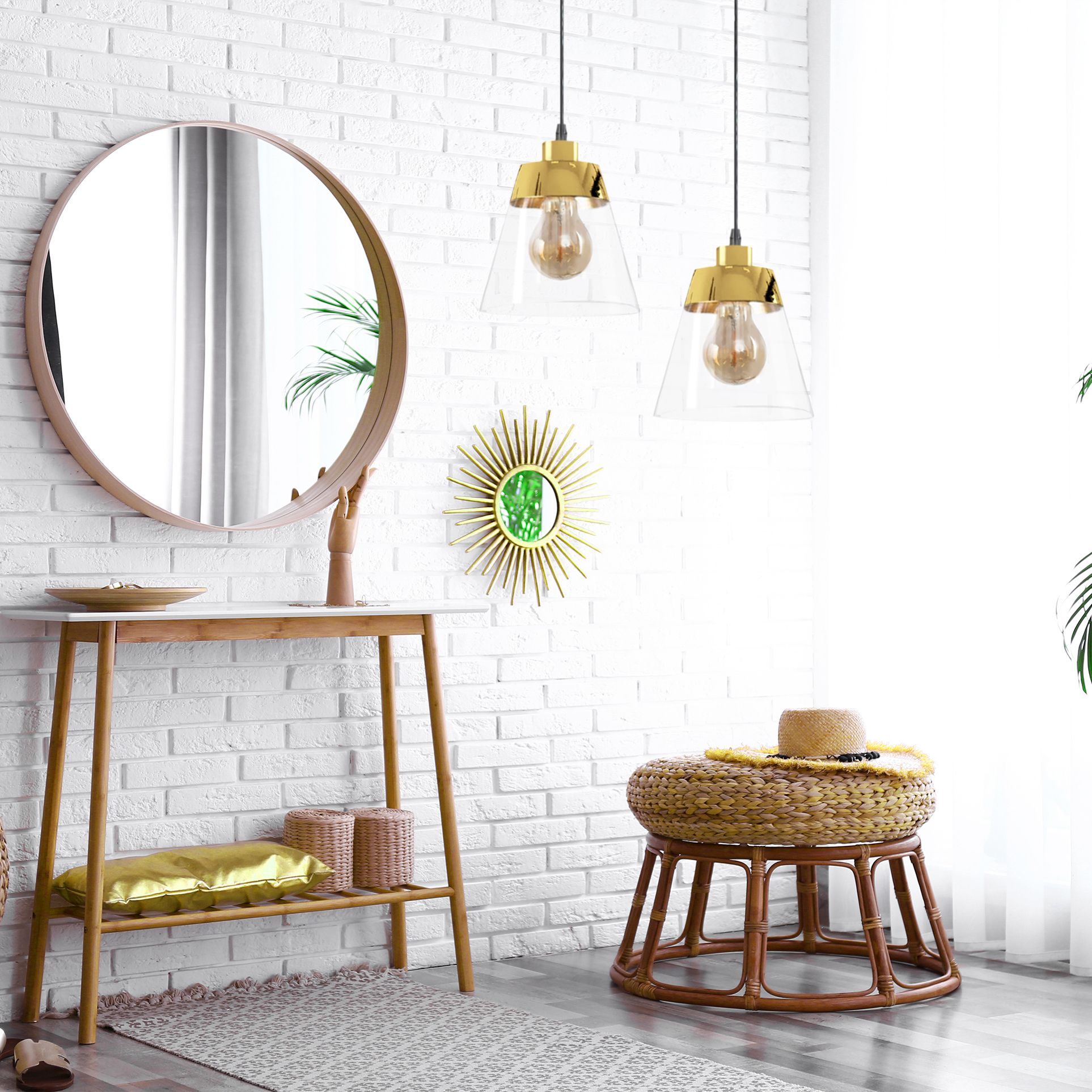 TOOLIGHT hængende loftlampe APP895-1CP Guld 17,5x16,5x90cm