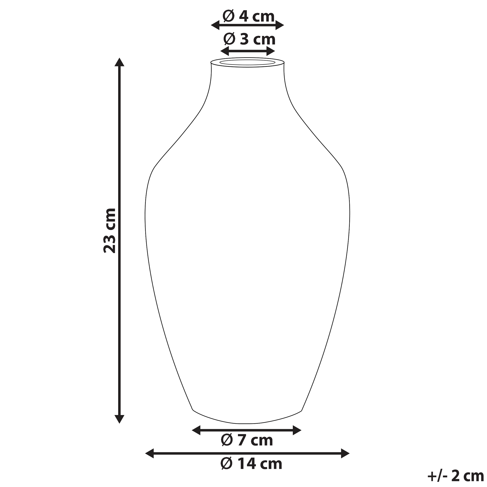 Blomstervase HELIKE 23 cm Stentøj Hvid