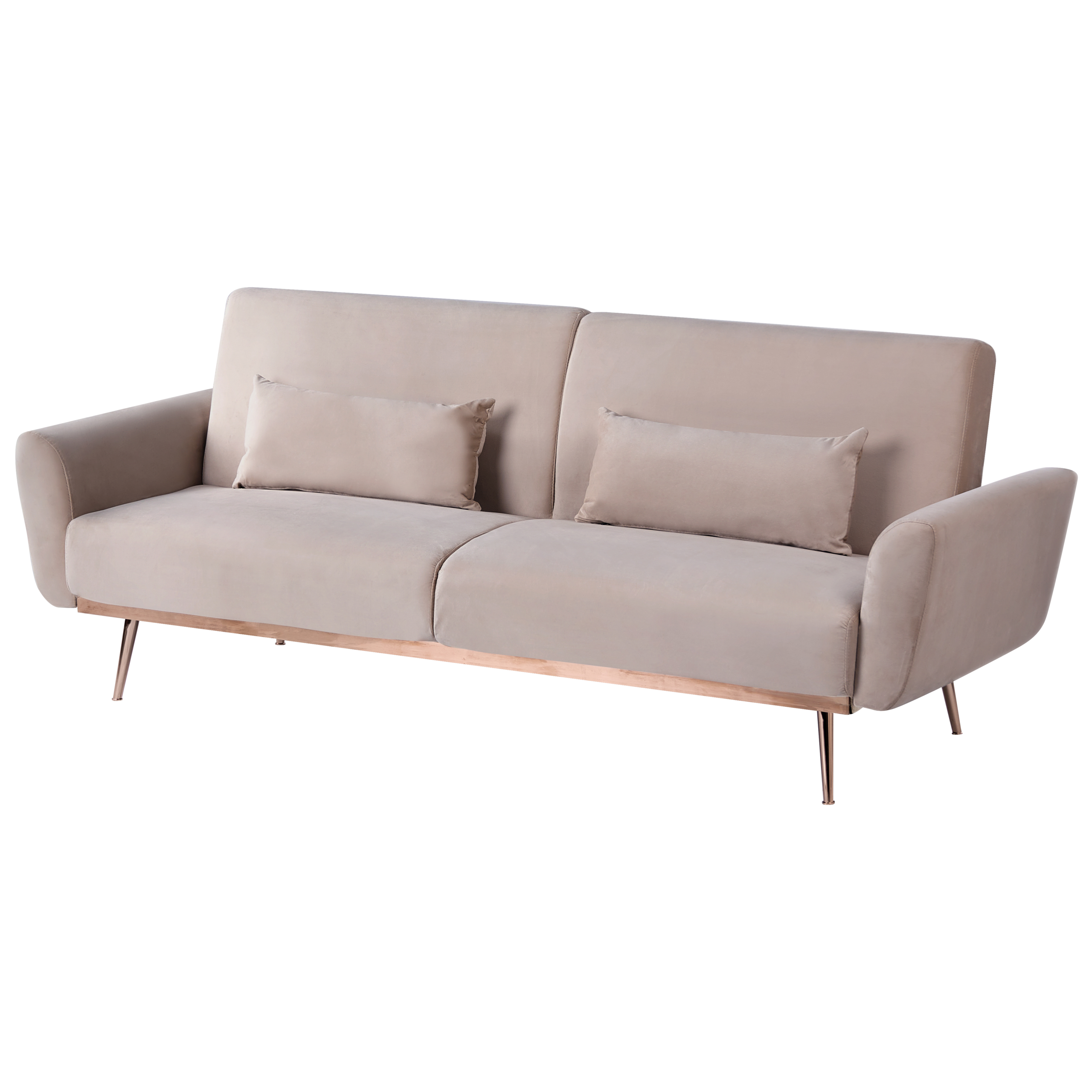 Sovesofa 3 personers EINA Velour Brungrå