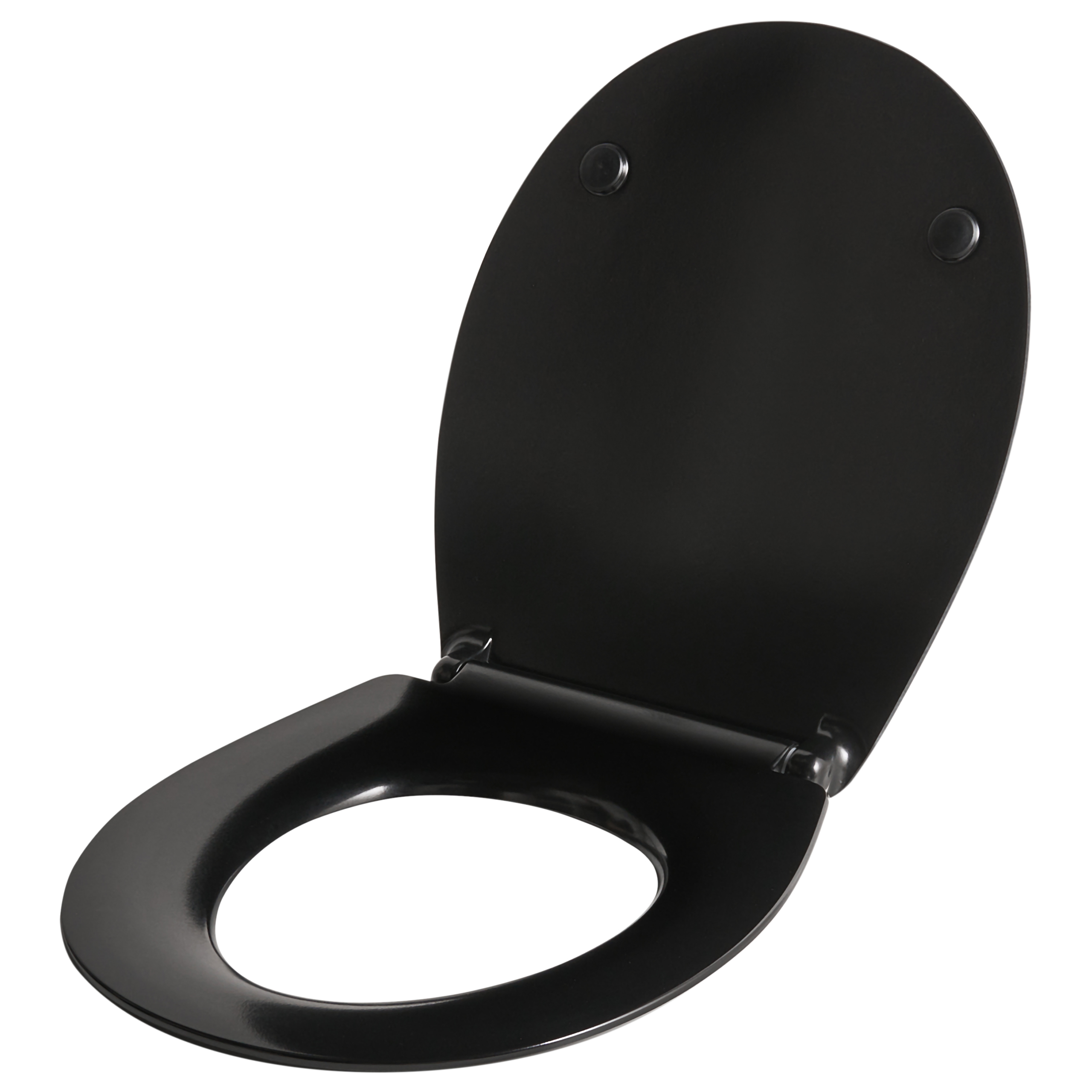 Toiletbræt PUTUMAYO Slank Soft close Duroplast Sort