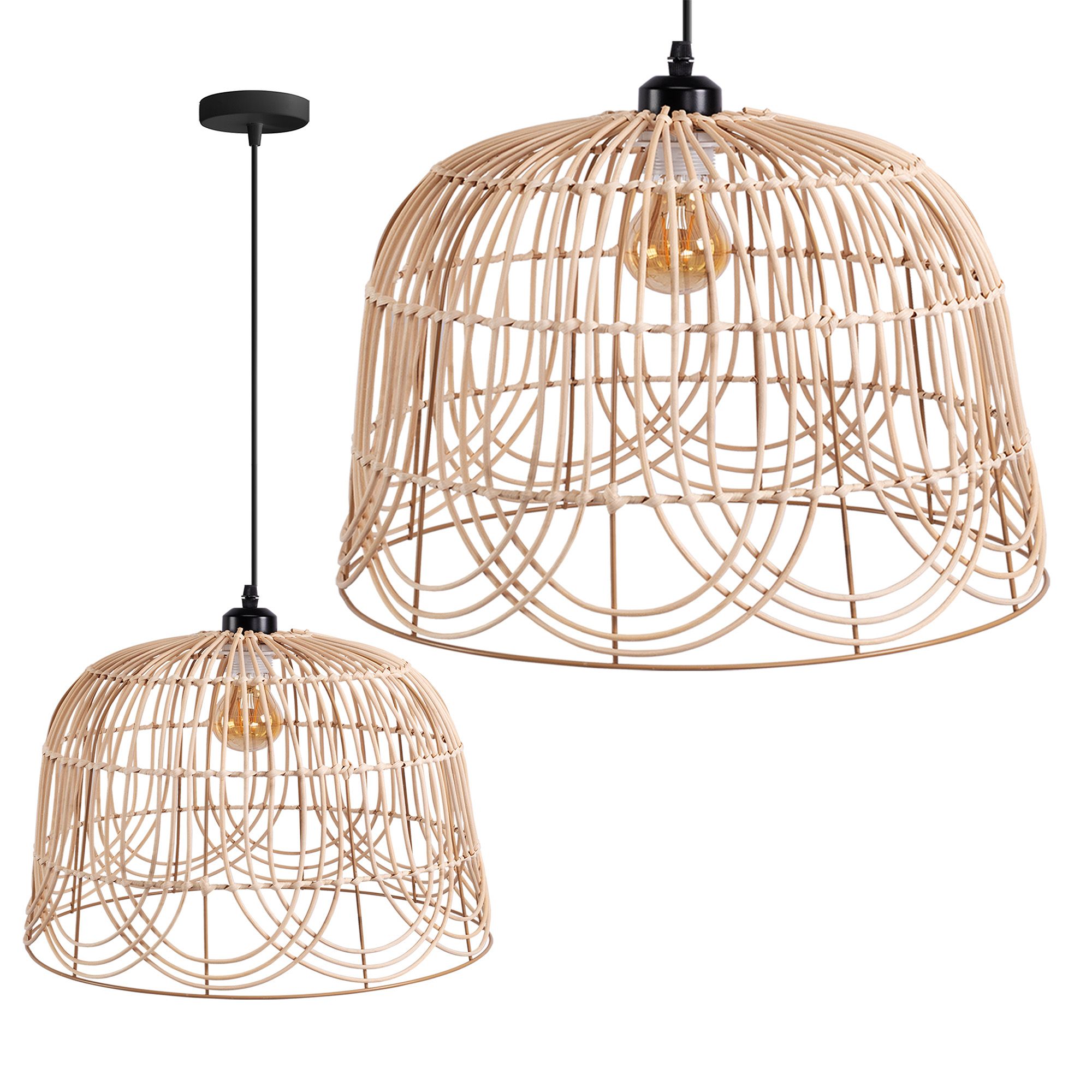 TOOLIGHT hængende loftlampe APP1351-1CP 35CM Beige 34,5x34,5x25cm