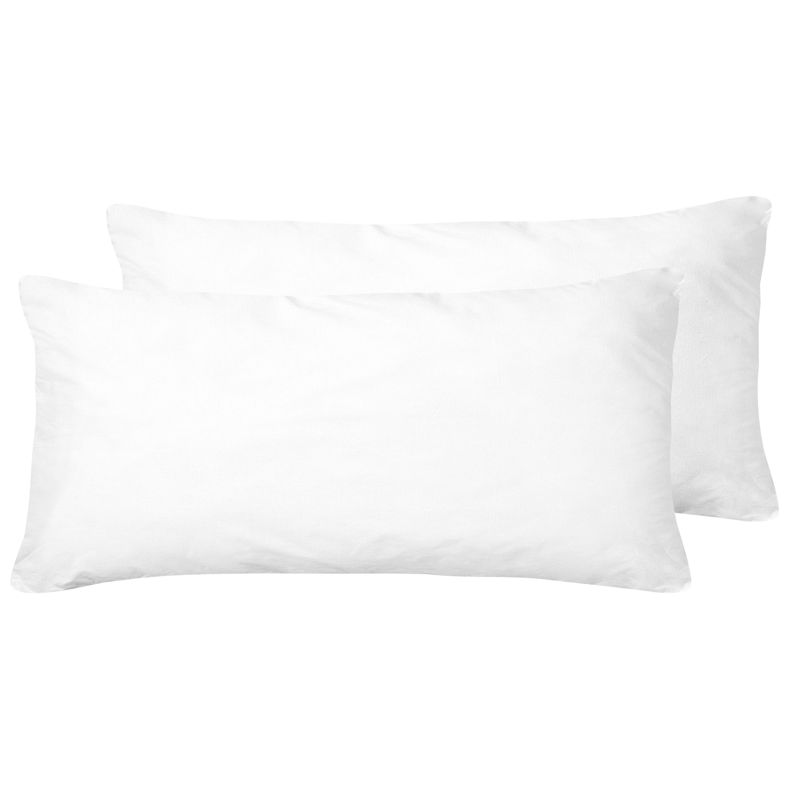Sæt af 2 hovedpuder ERRIGAL Høj 40 x 80 cm Microfiber Hvid
