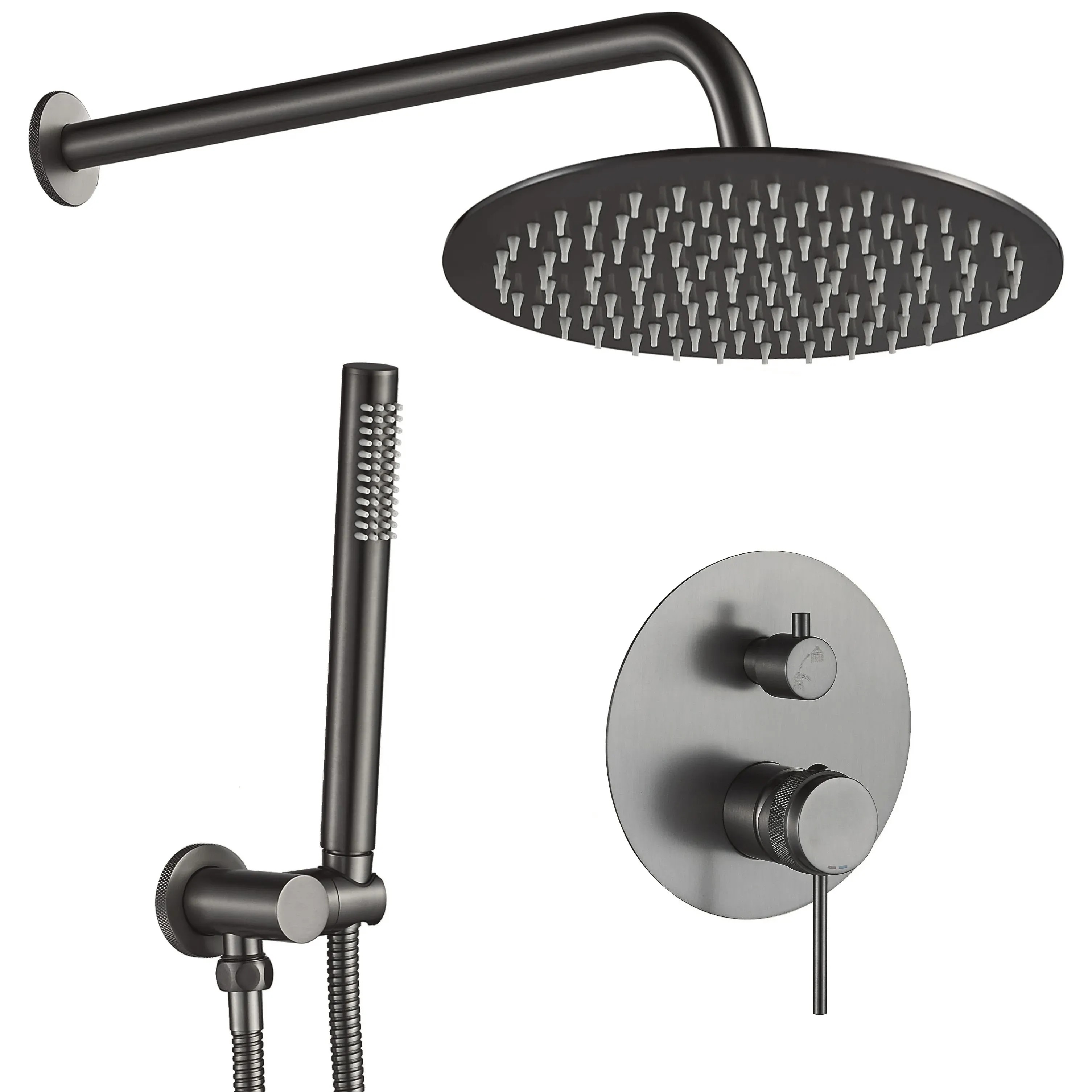 REA indbygget brusesæt LUNGO GRIP Titan, 25x16x36cm