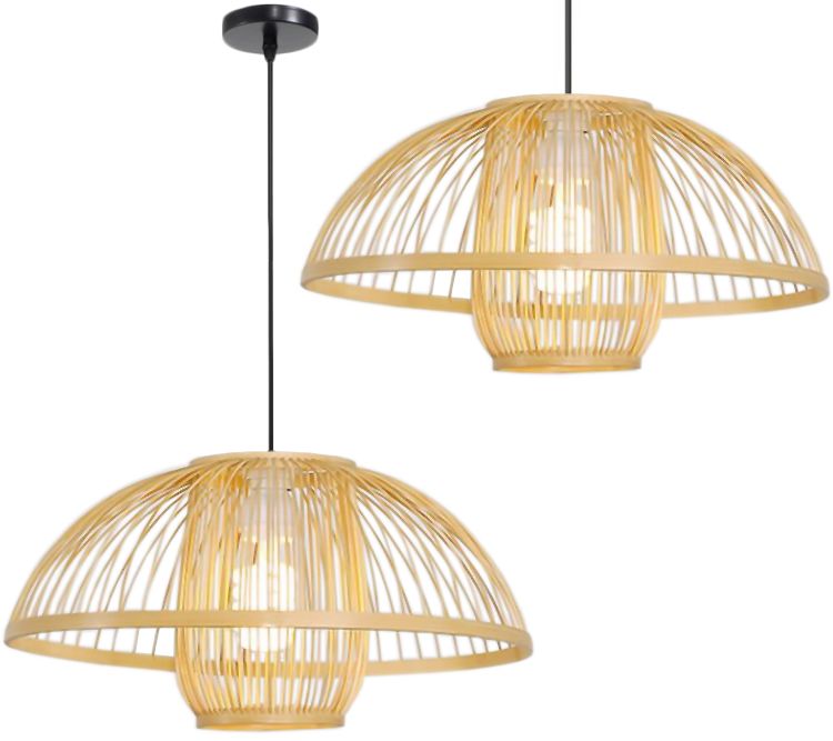 TOOLIGHT hængende loftlampe APP887-1CP NATURAL BOHO Brun 23x40x80cm
