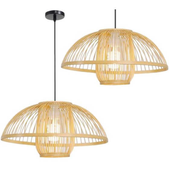 TOOLIGHT hængende loftlampe APP887-1CP NATURAL BOHO Brun 23x40x80cm