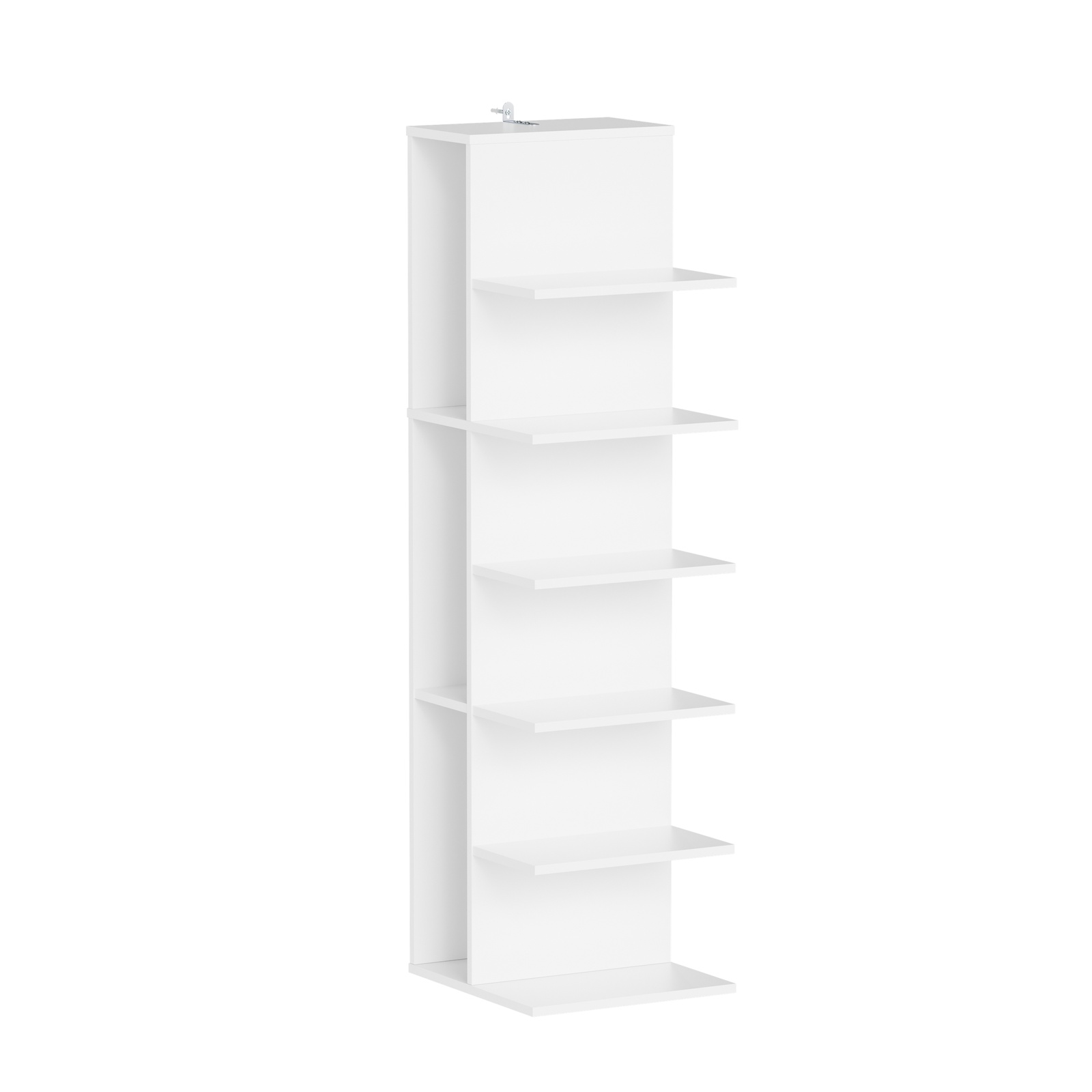 Bogreol med åbne hylder hvid 30.0x32.5x110.5 cm STR14-W