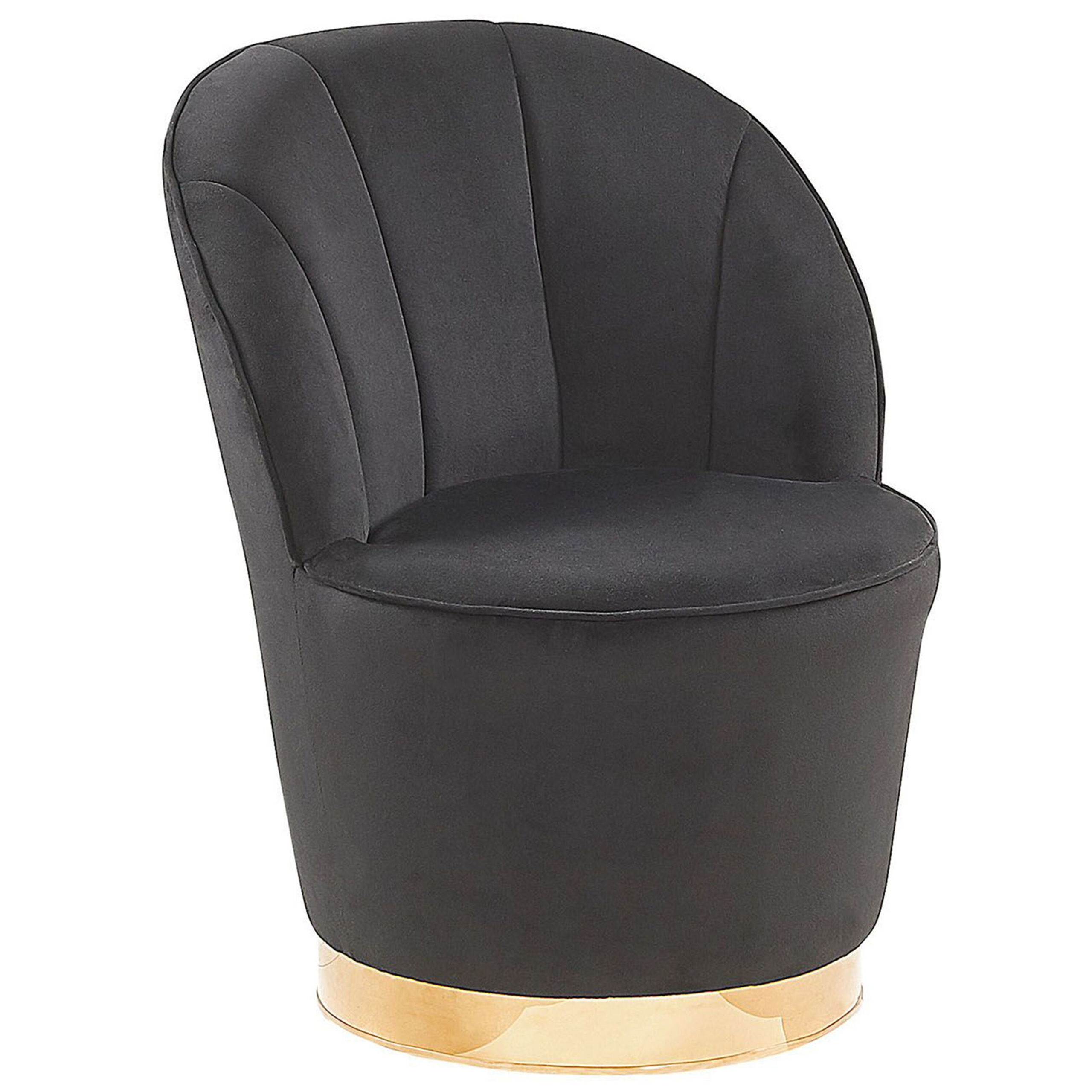 Lænestol ALBY Velour Sort