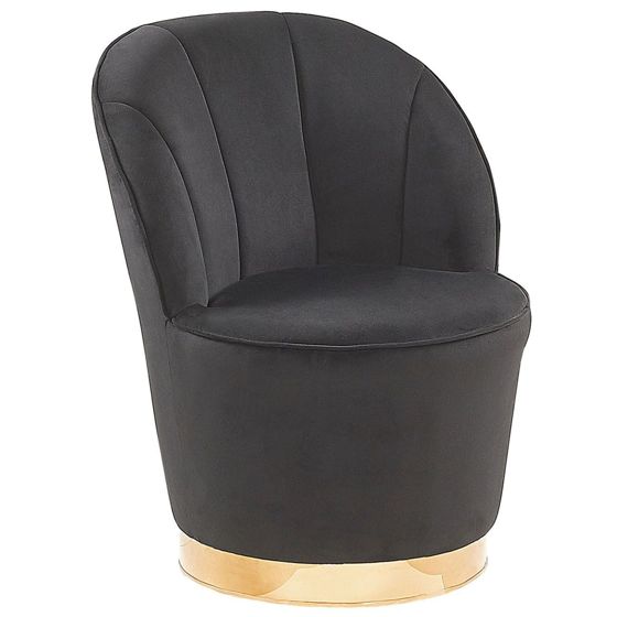 Lænestol ALBY Velour Sort