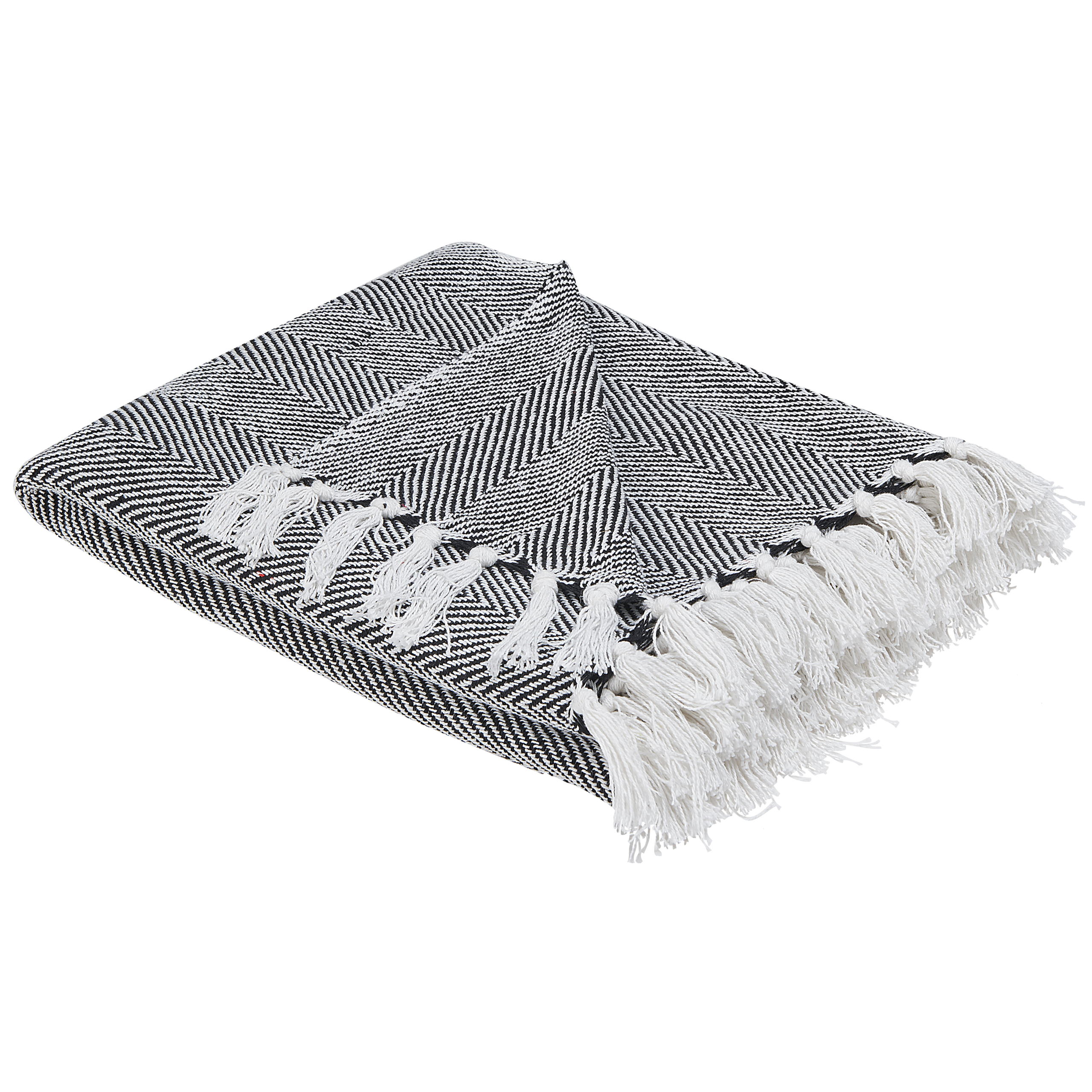 Plaid TANGIER Bomuld 130 x 160 cm Sort
