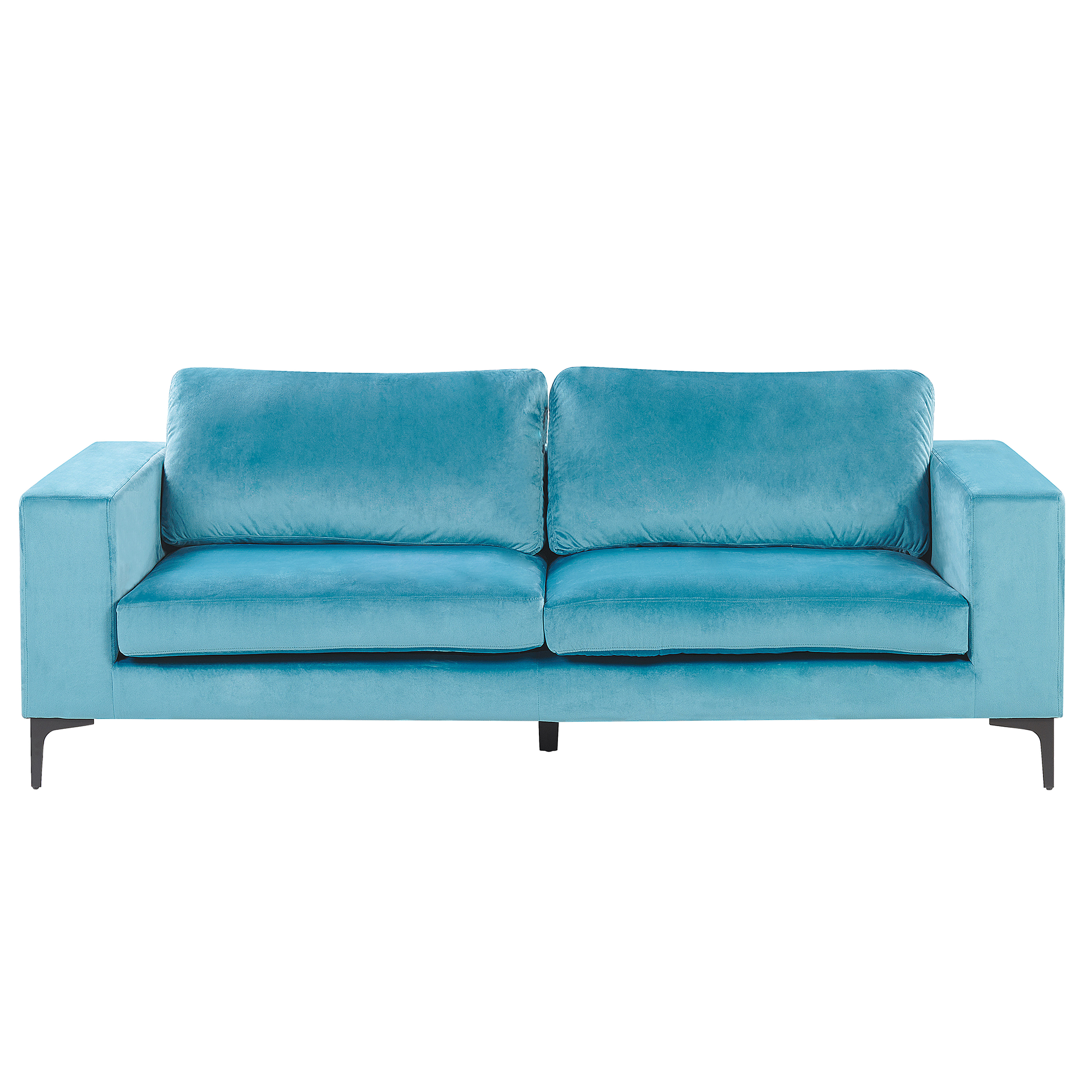 Sofa 3 personers VADSTENA Velour Himmelblå