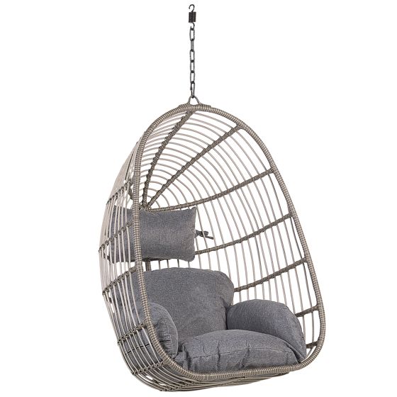 Hængestol CASOLI PE-rattan Grå