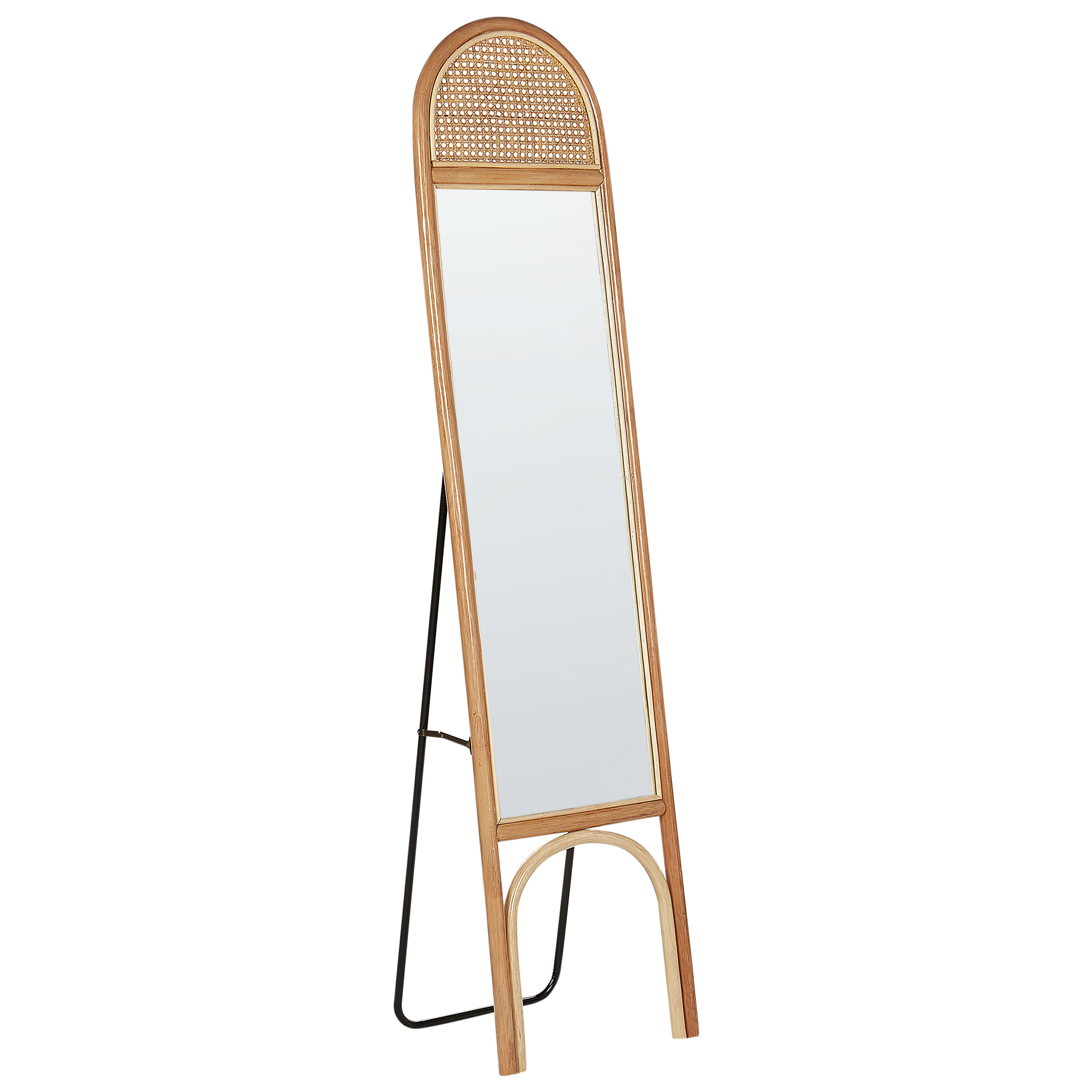 Stående spejl BRUSSEY 170 cm Rattan Naturlig