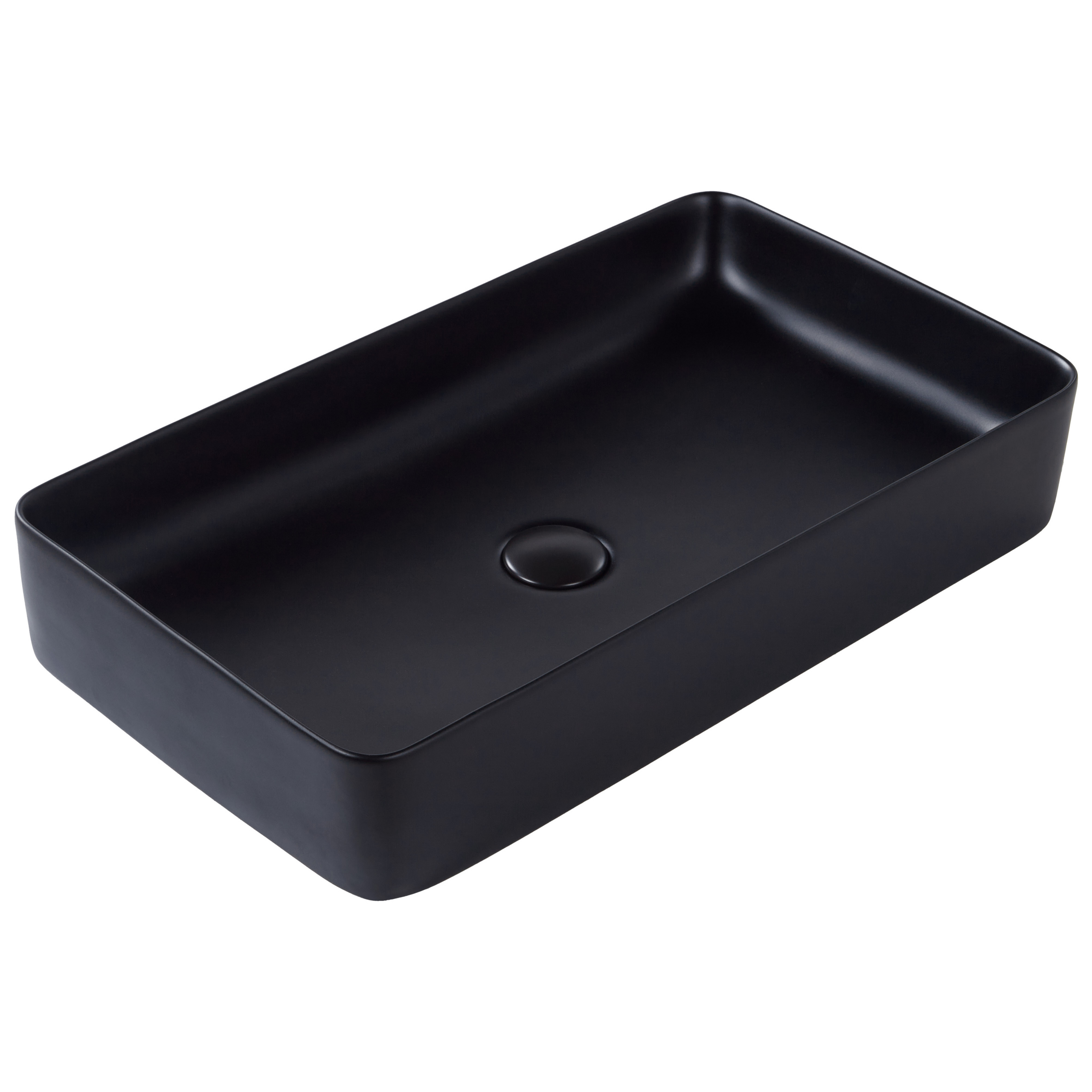 Vask til bordplade ULUA 61 x 35 cm Keramik Sort
