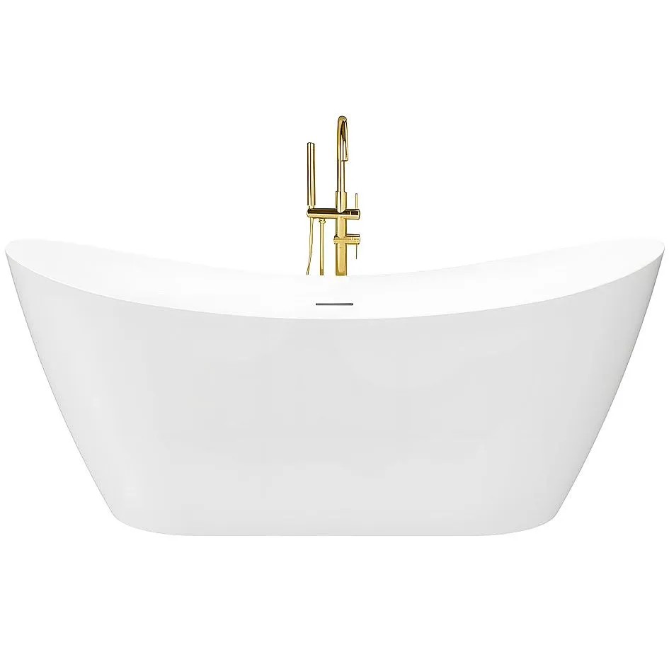 REA fritstående badekar Ferrano slim 150 Hvid, 150x73x67cm