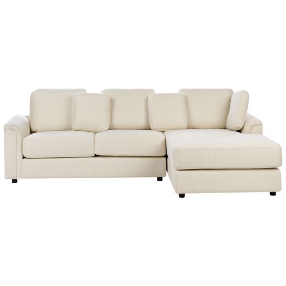 Hjørnesofa 4 personers KOHLO Lys Beige Venstrevendt