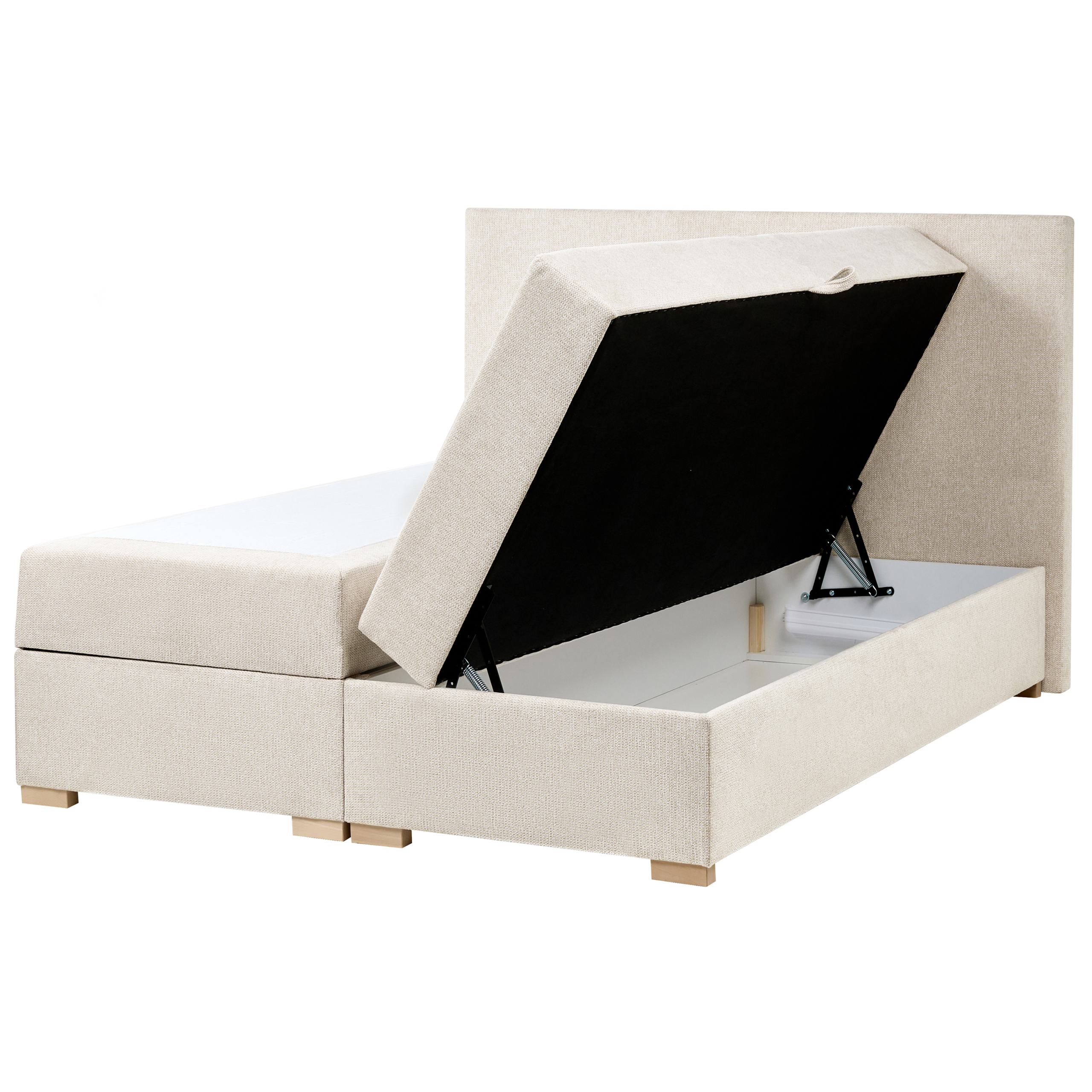 Kontinentalseng med opbevaring MAJOR Lys Beige 140 x 200 cm