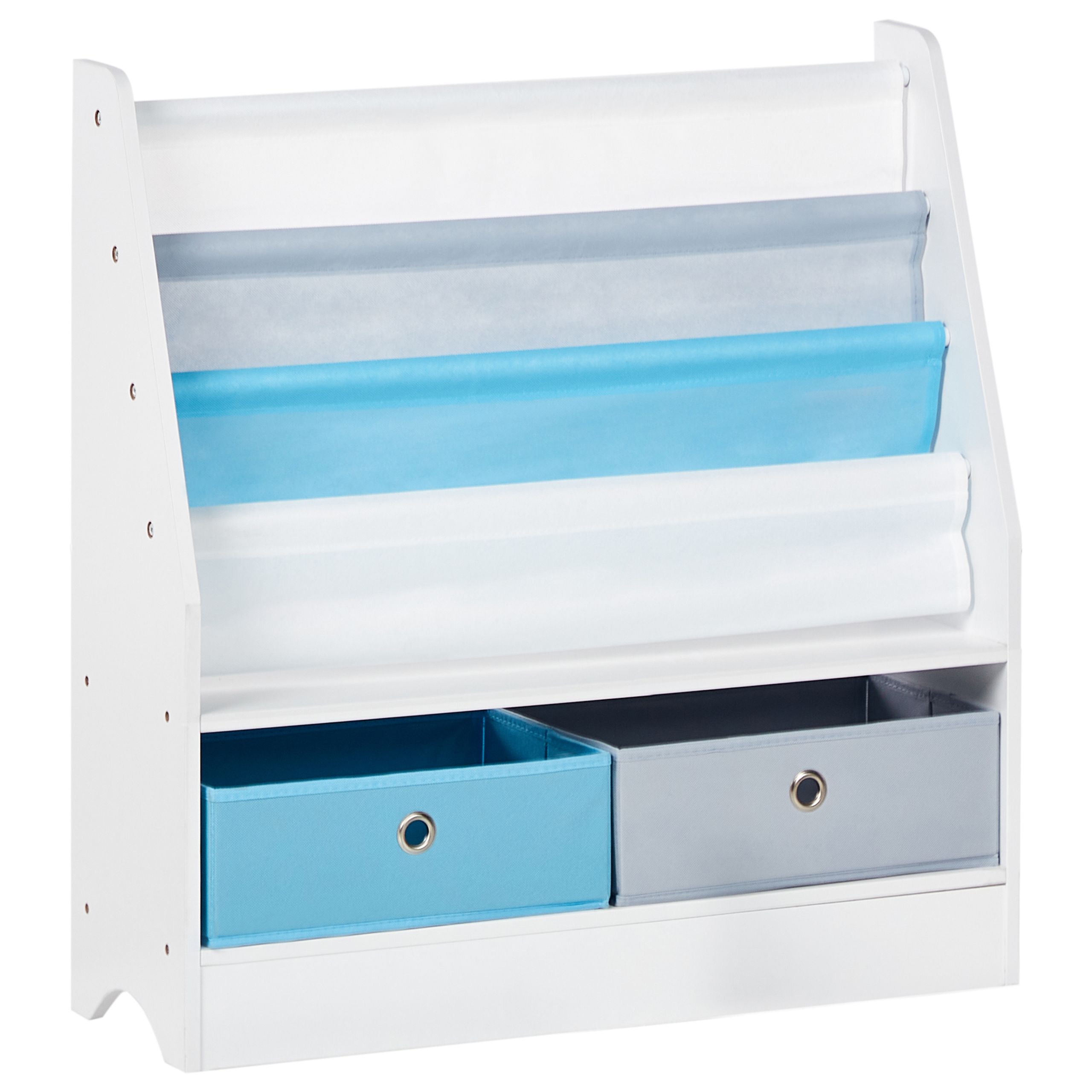 Bogreol med 3 hylder TUMBY 74 cm Hvid