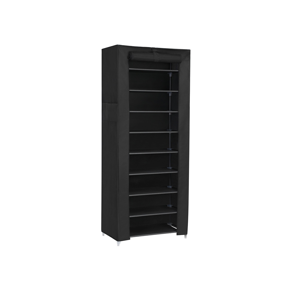 SONGMICS tøjstativ, 10 niveauer, 58 × 28 × 160 cm, sort, RXJ10H