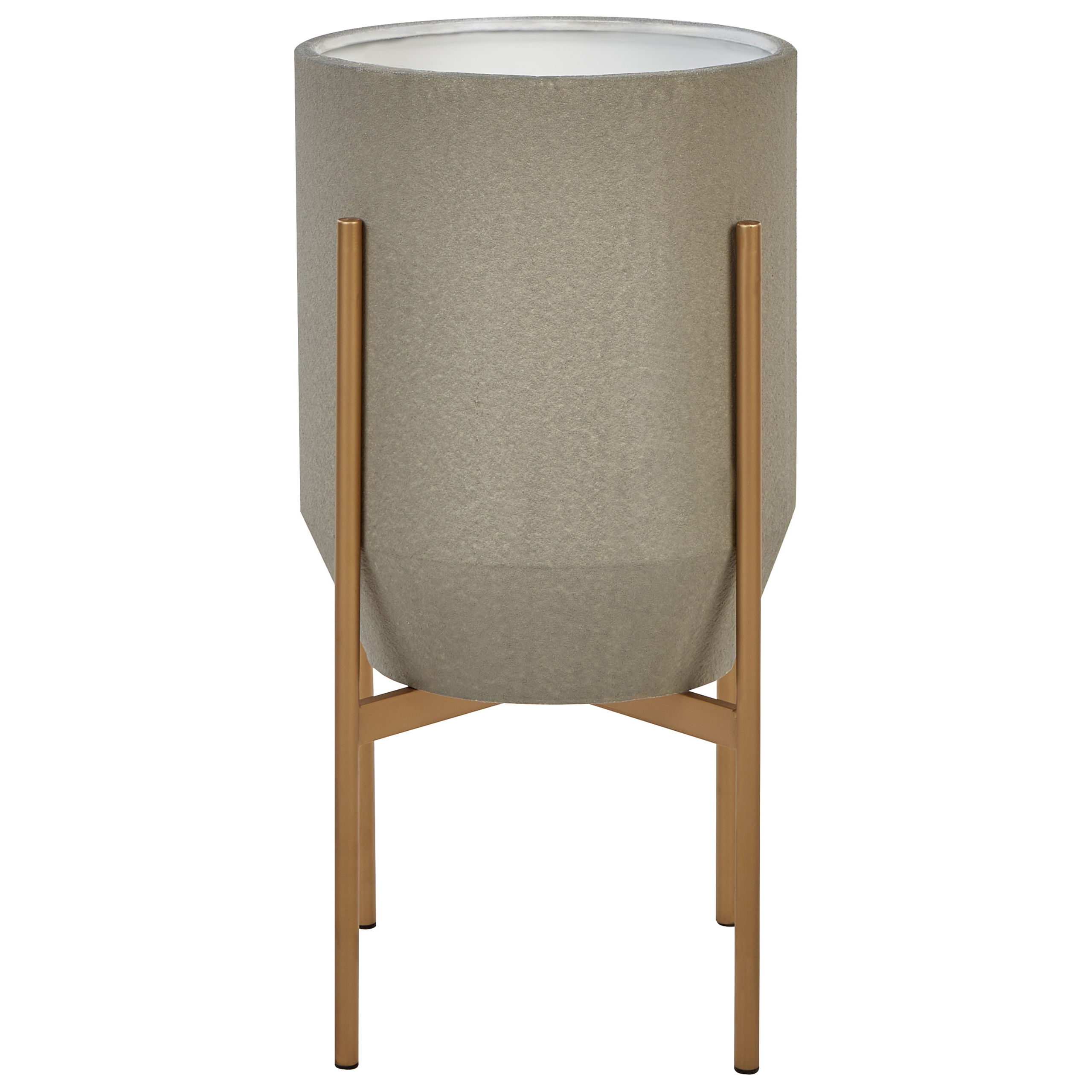 Forhøjet plantekrukke HYBRIDUM 33 cm Metal Grå