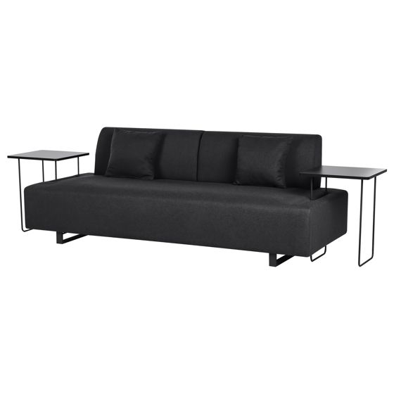 Sofa 3 personers SOKNA med sofabord Sort