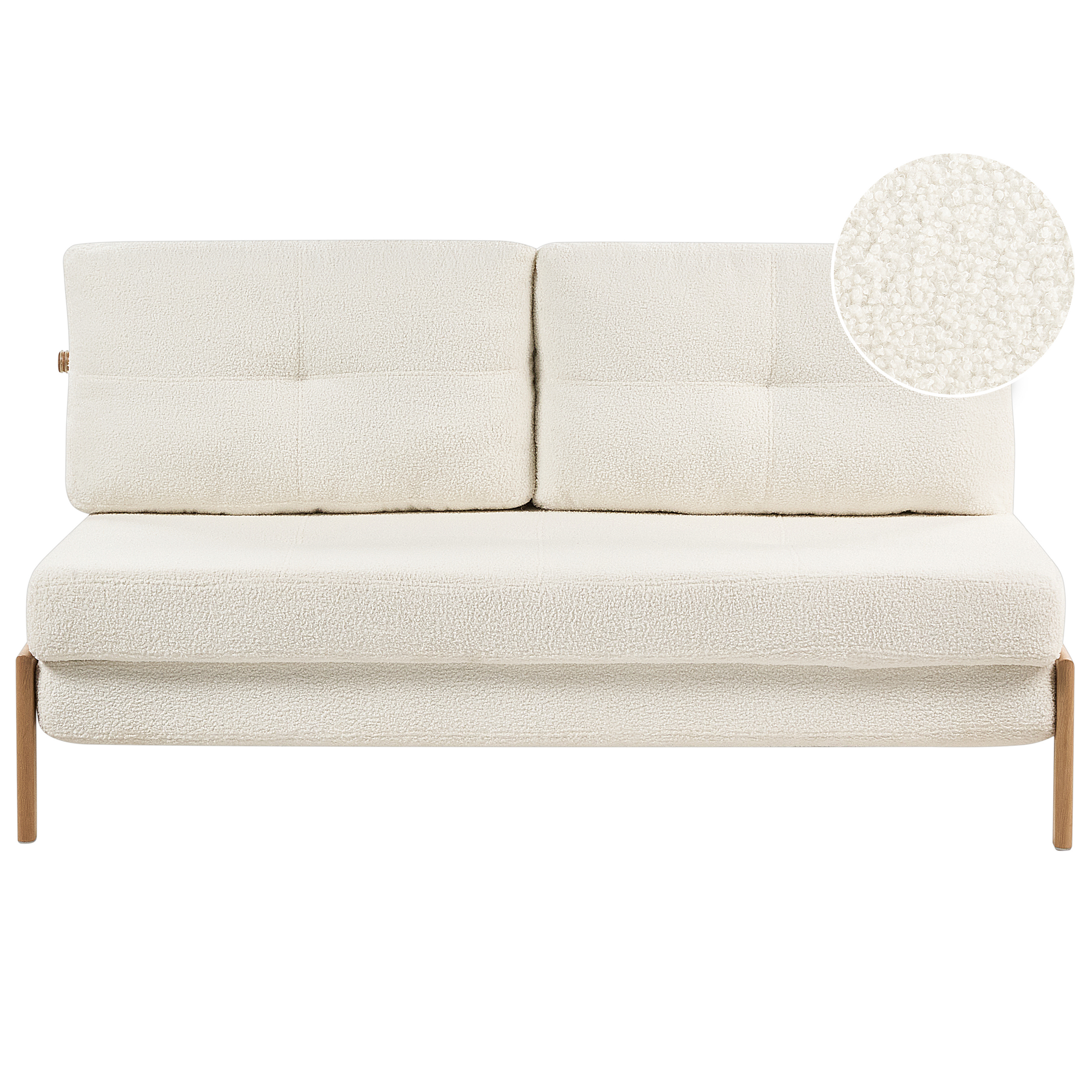 Sovesofa 2 personers EDLAND Boucle Cremehvid