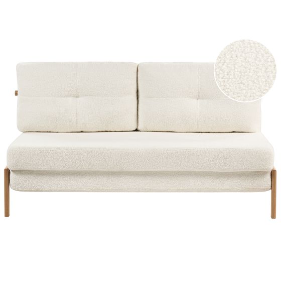 Sovesofa 2 personers EDLAND Boucle Cremehvid