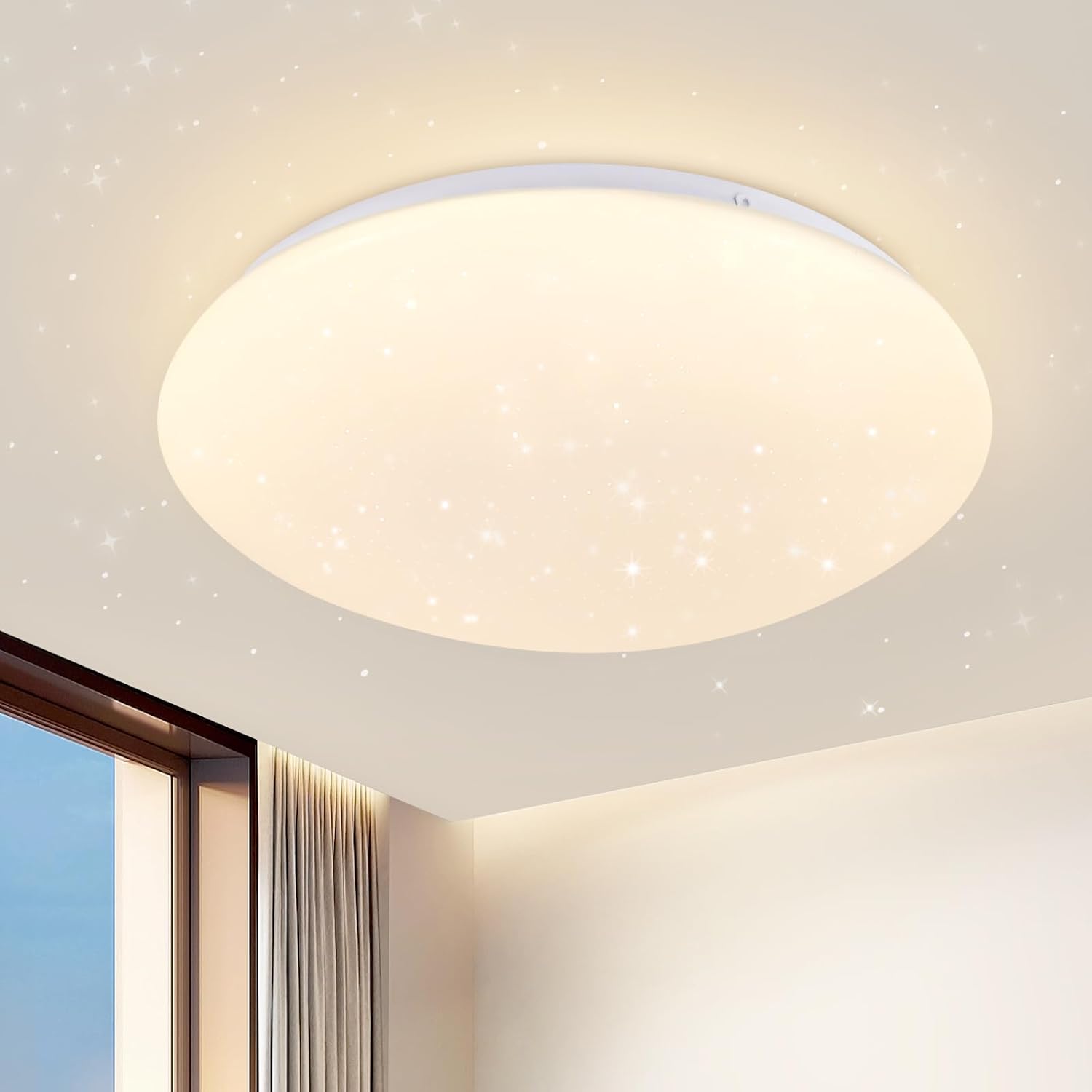 NETTLIFE LED - loftlampe til soveværelse - køkken 5W 3000K Ø 16,5 cm, varm hvid, til entré, børneværelse