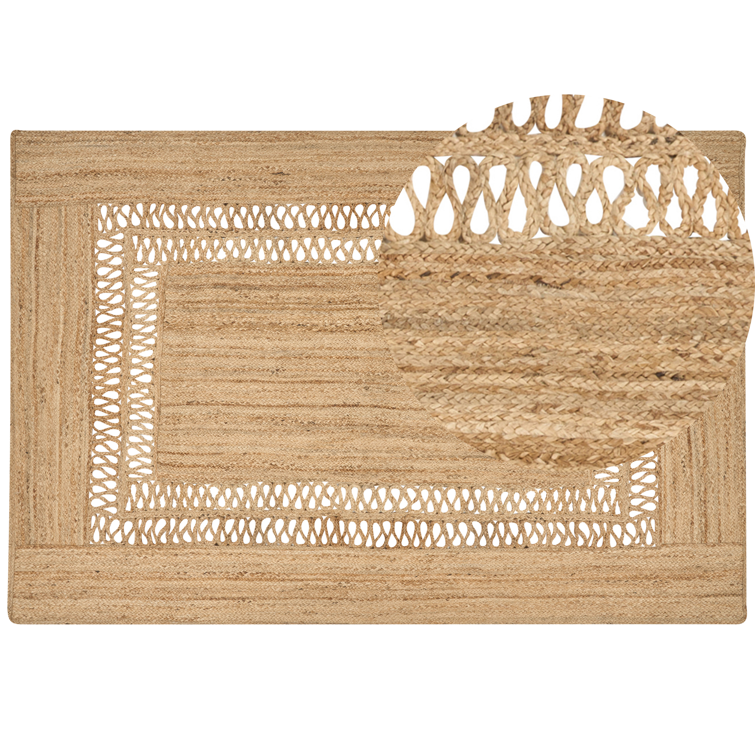 Gulvtæppe YENIKOY Beige 200 x 300 cm Jute
