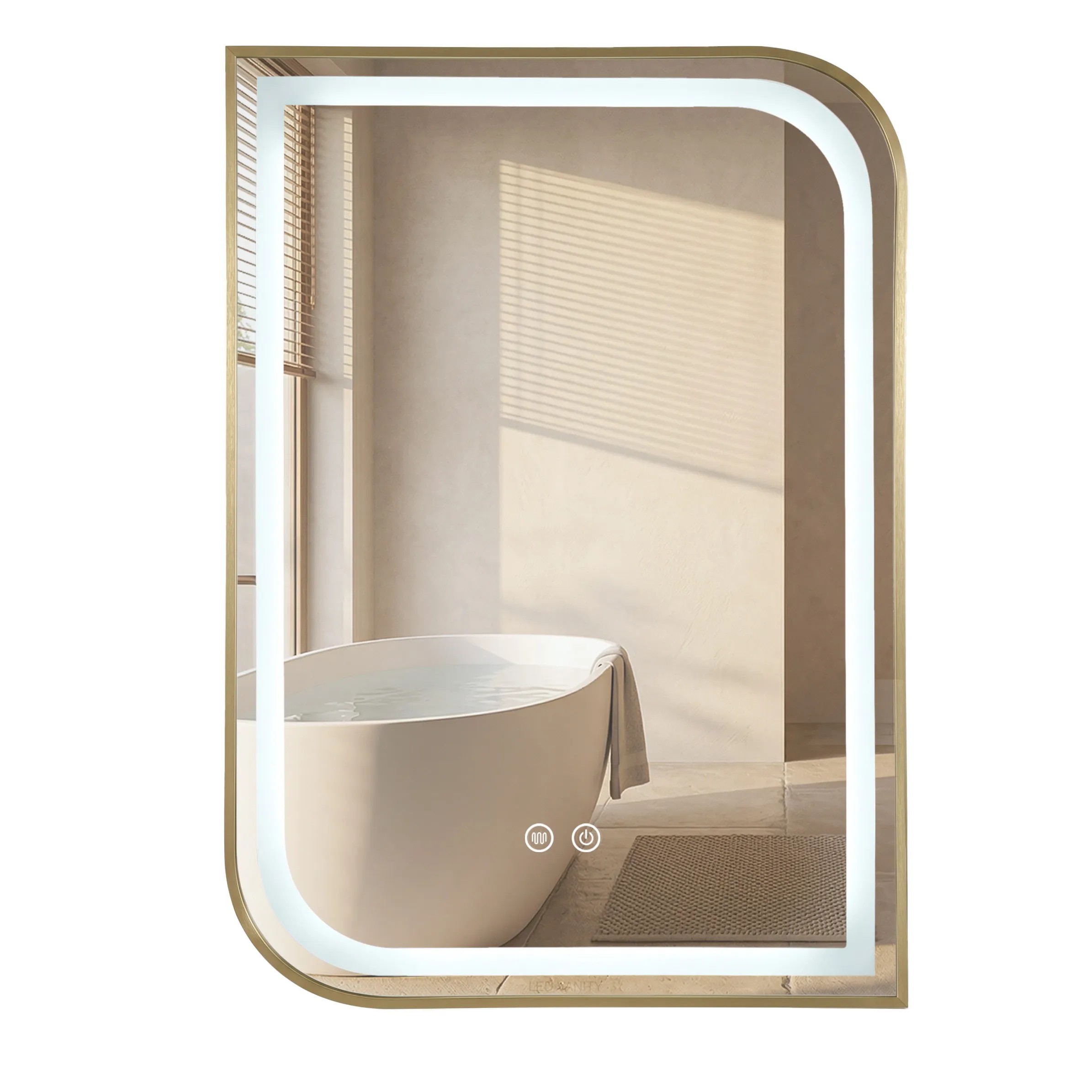 REA spejl ZONE 80X60 LED Guld 0,5x60x80cm