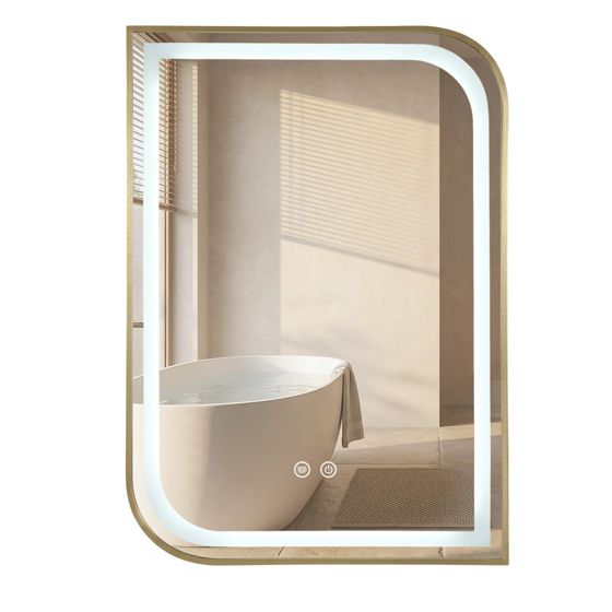 REA spejl ZONE 80X60 LED Guld 0,5x60x80cm