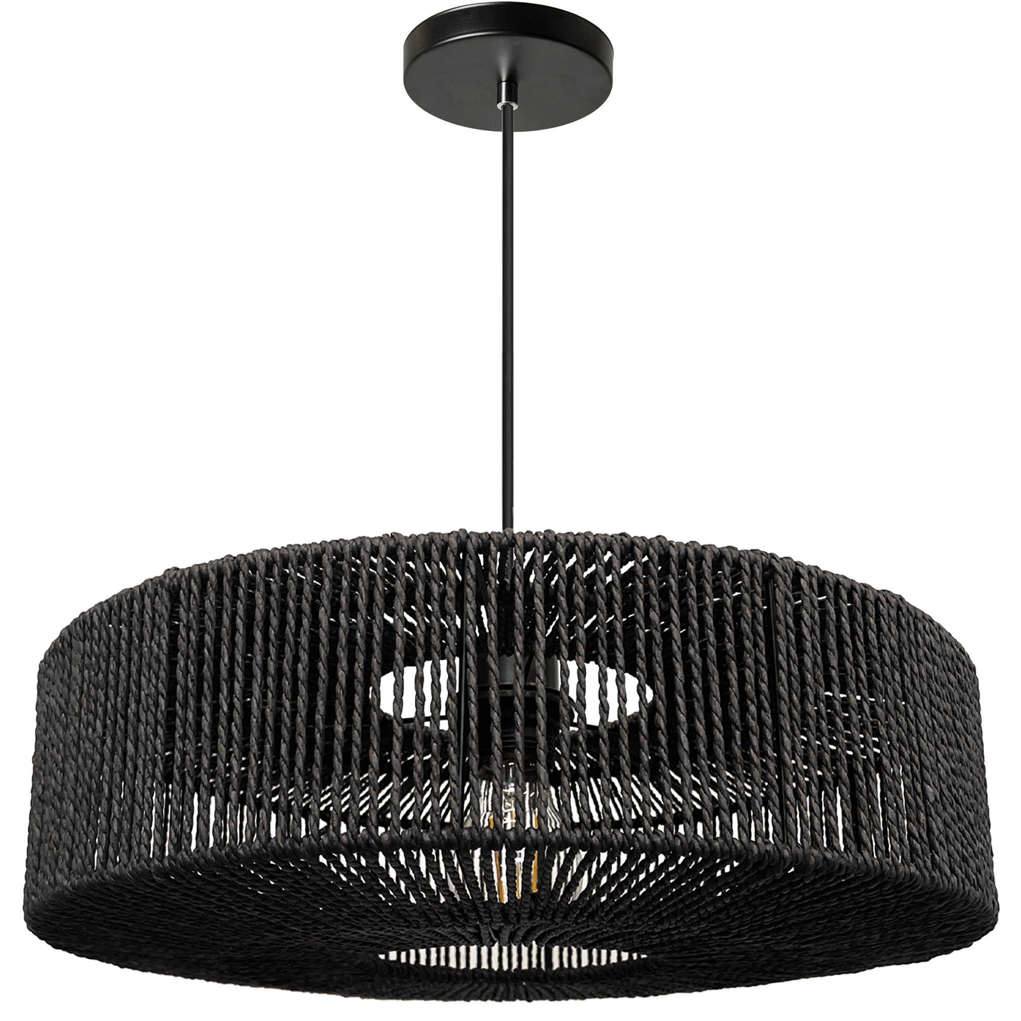 TOOLIGHT hængende loftlampe APP1484-1C Sort 40x40x12,5cm