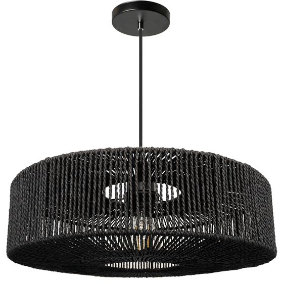 TOOLIGHT hængende loftlampe APP1484-1C Sort 40x40x12,5cm