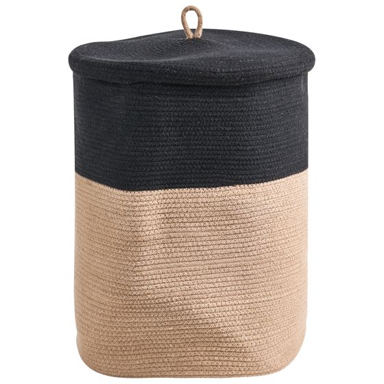 Kurv SILOPI Bomuld Sort/beige