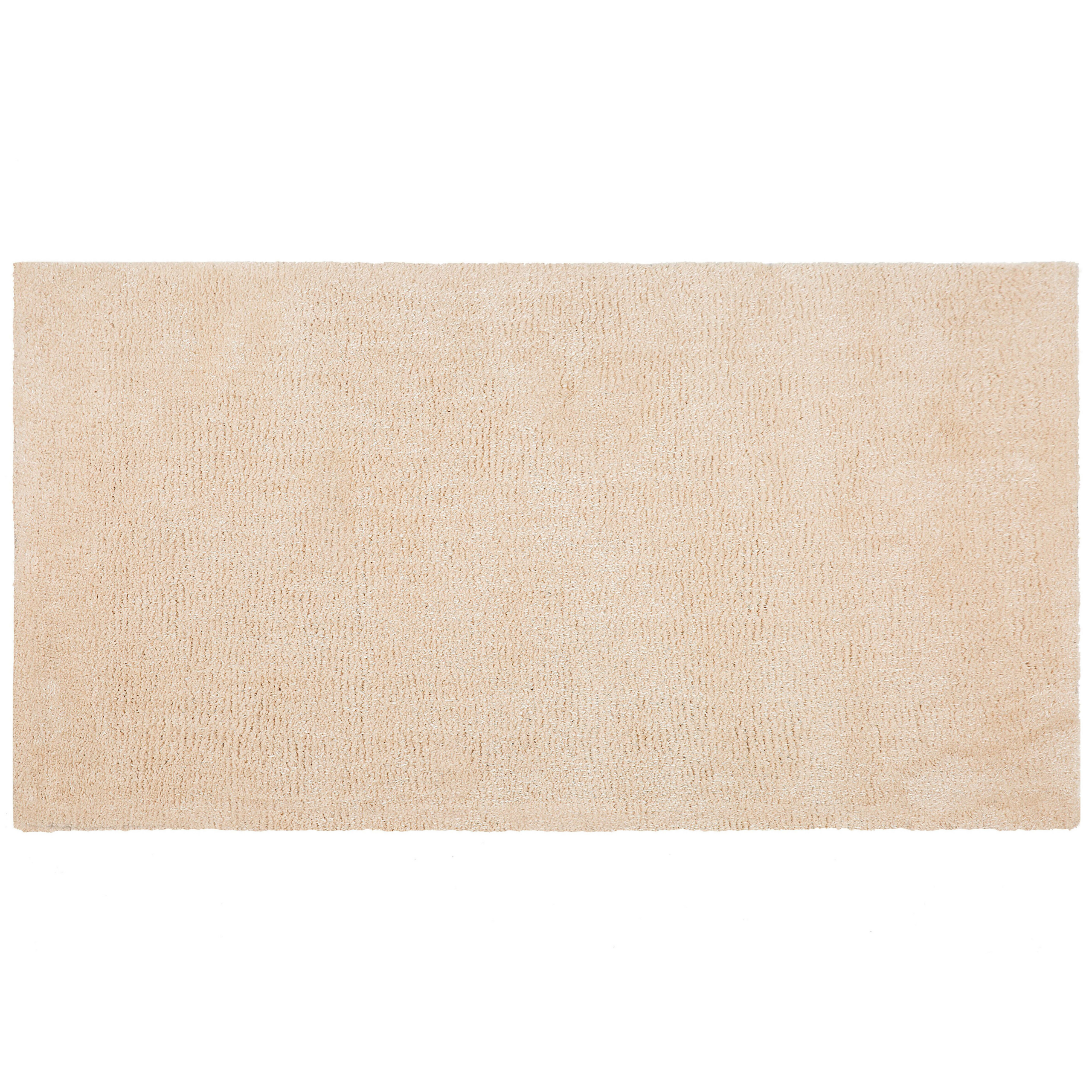 Shaggy gulvtæppe DEMRE Lys Beige 80 x 150 cm