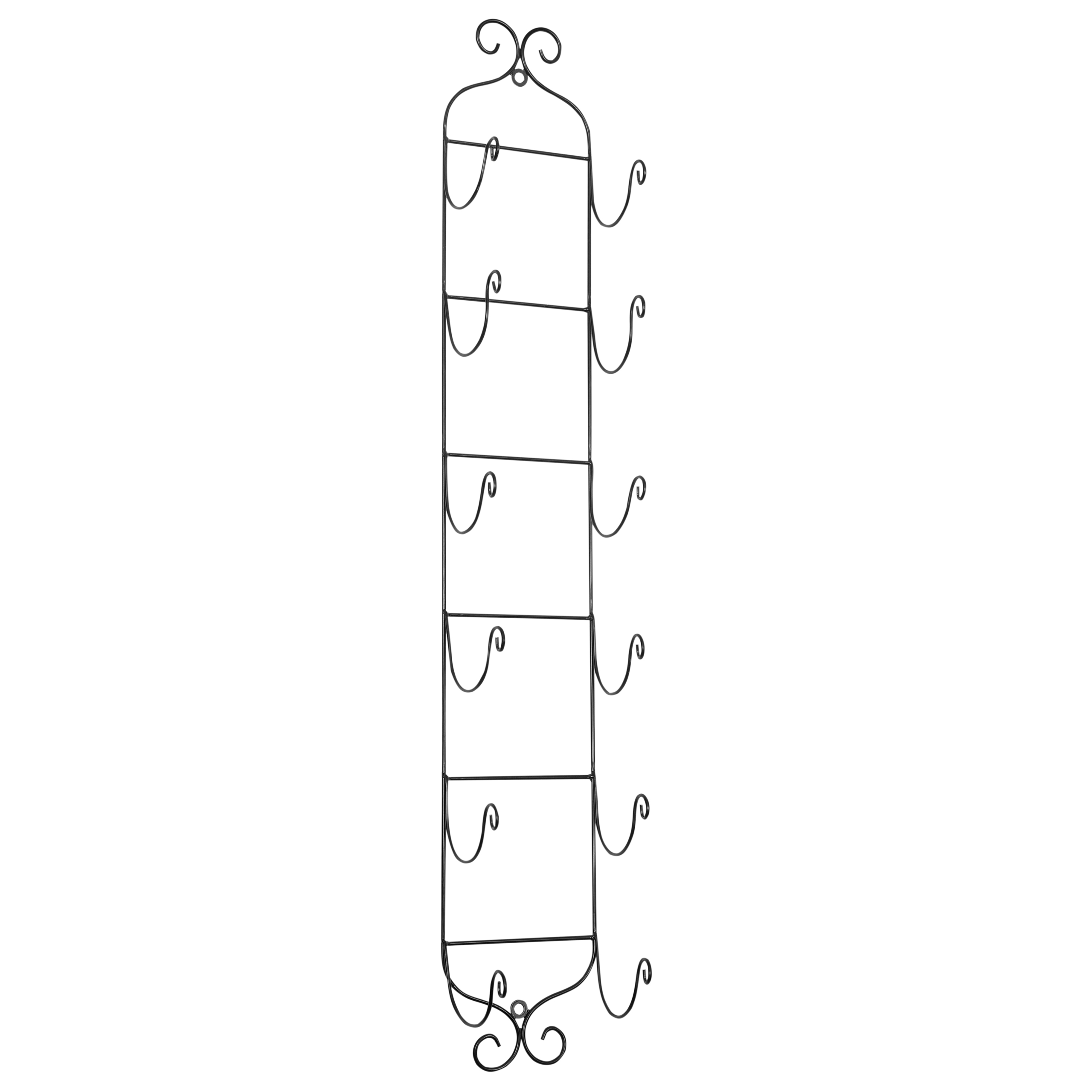 Vægmonteret vinreol HYDROGEN Metal Sort