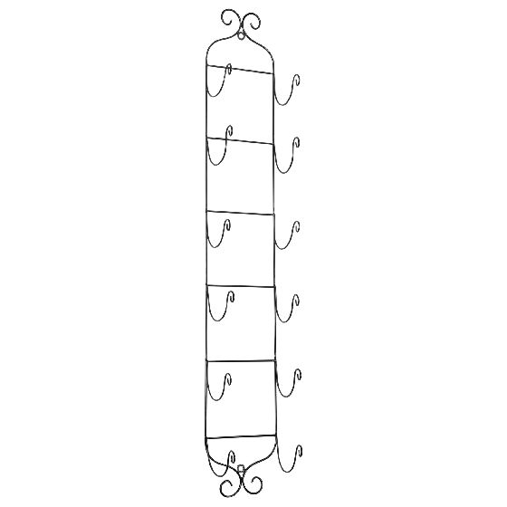 Vægmonteret vinreol HYDROGEN Metal Sort