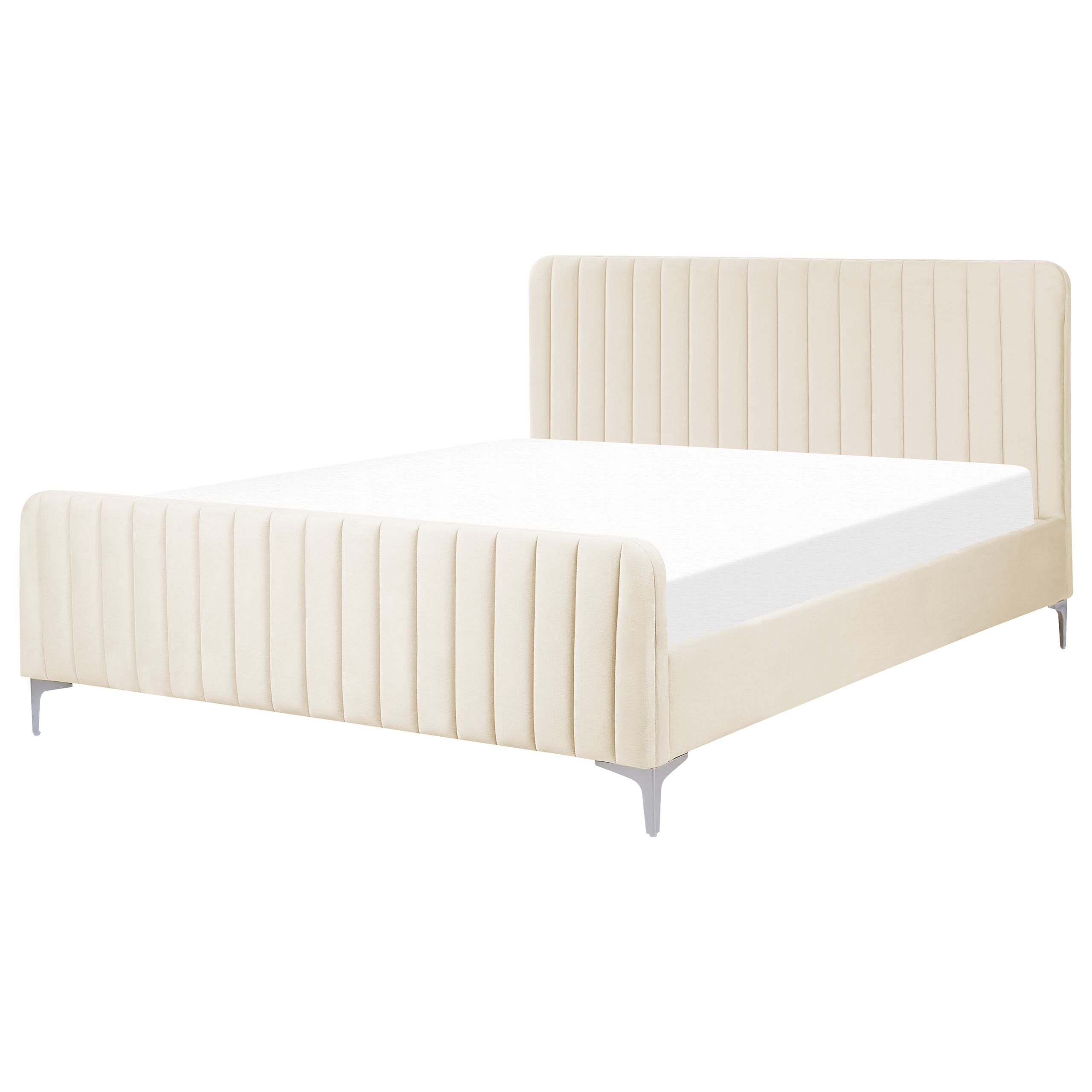 Seng Velour LUNAN 160 x 200 cm Lys Beige