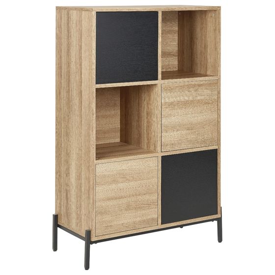Reol MOINES 135 cm Brun/sort
