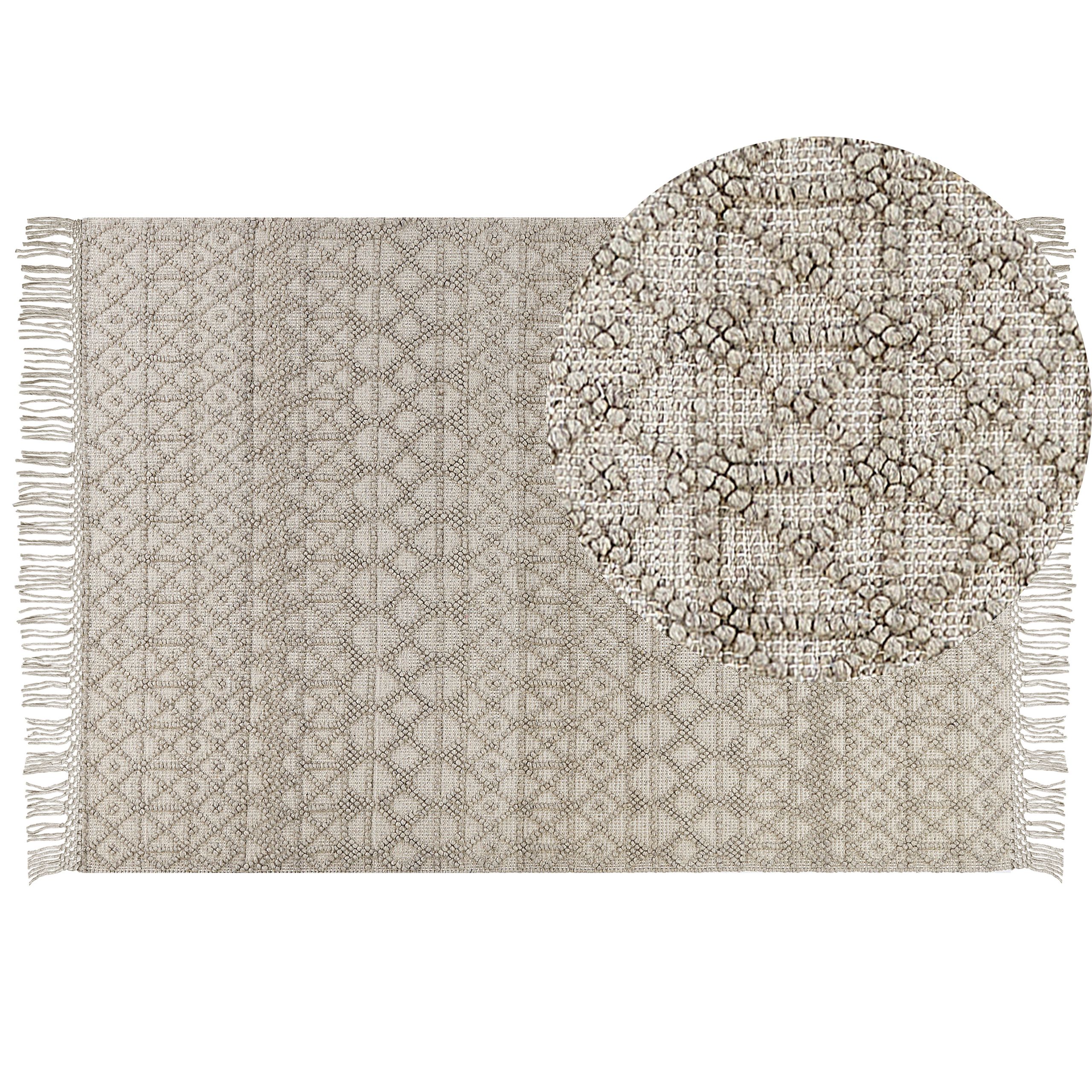 Gulvtæppe ALUCRA Beige 160 x 230 cm Uld