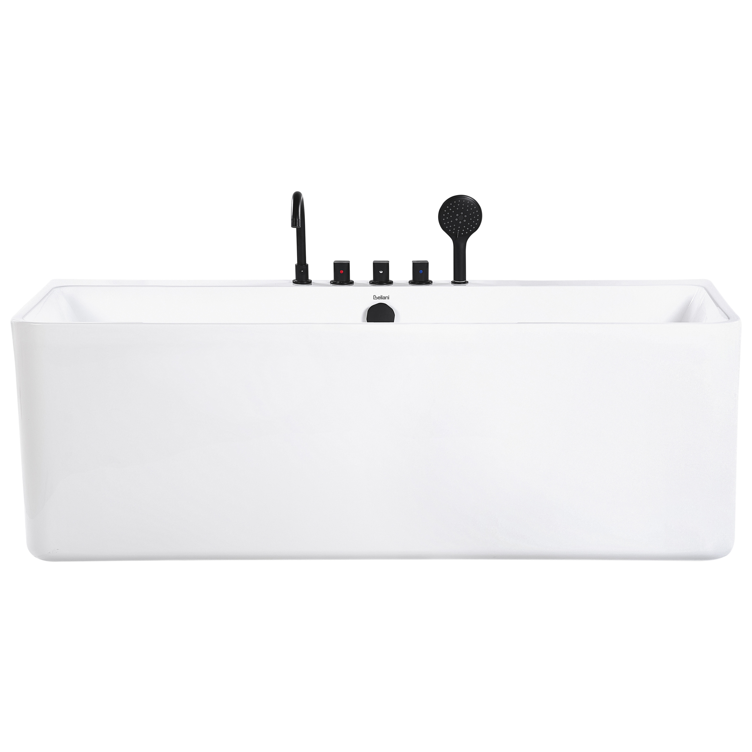 Back-to-wall badekar QUATRE 170 x 75 cm Hvid
