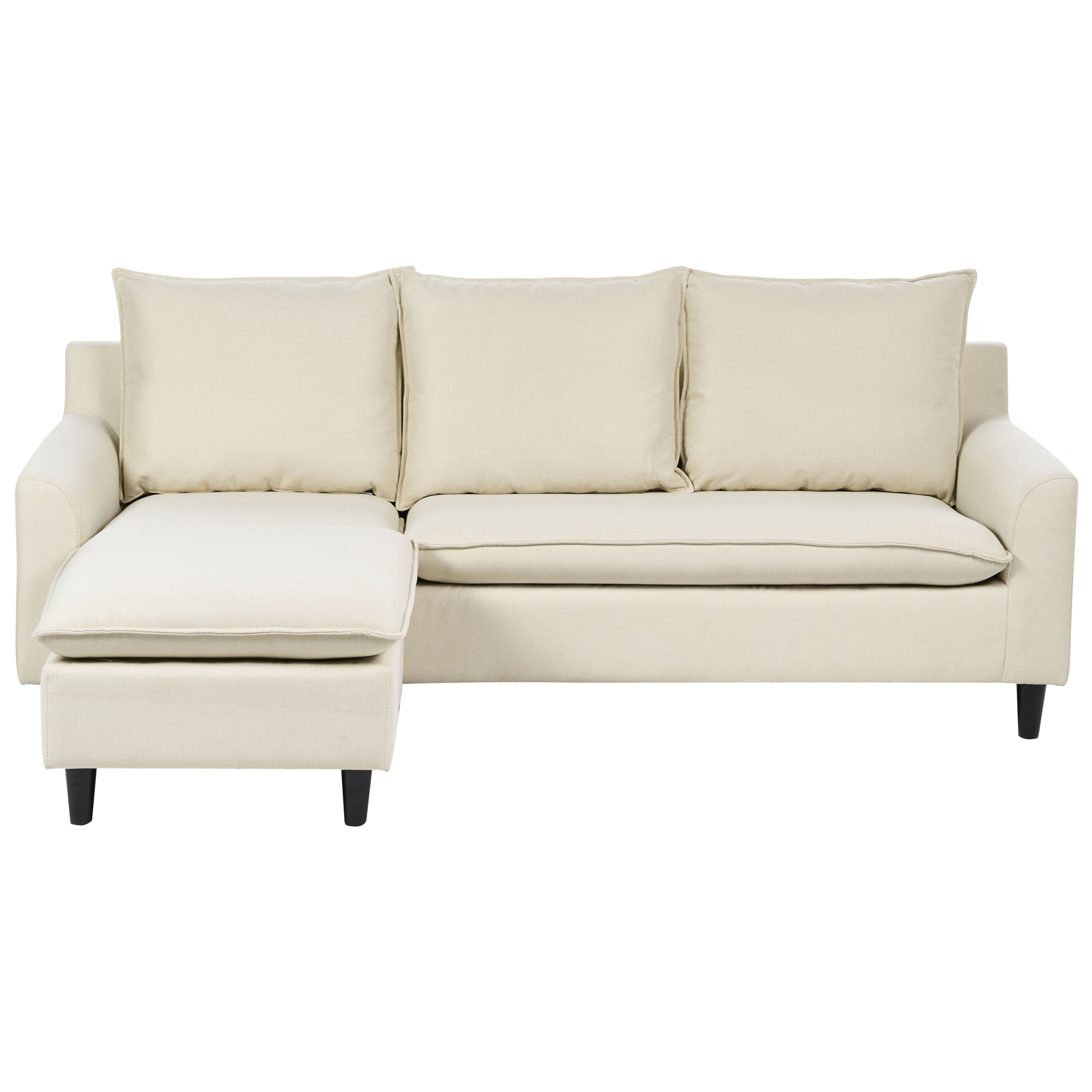 Hjørnesofa 3 personers ELVENES Beige Højrevendt