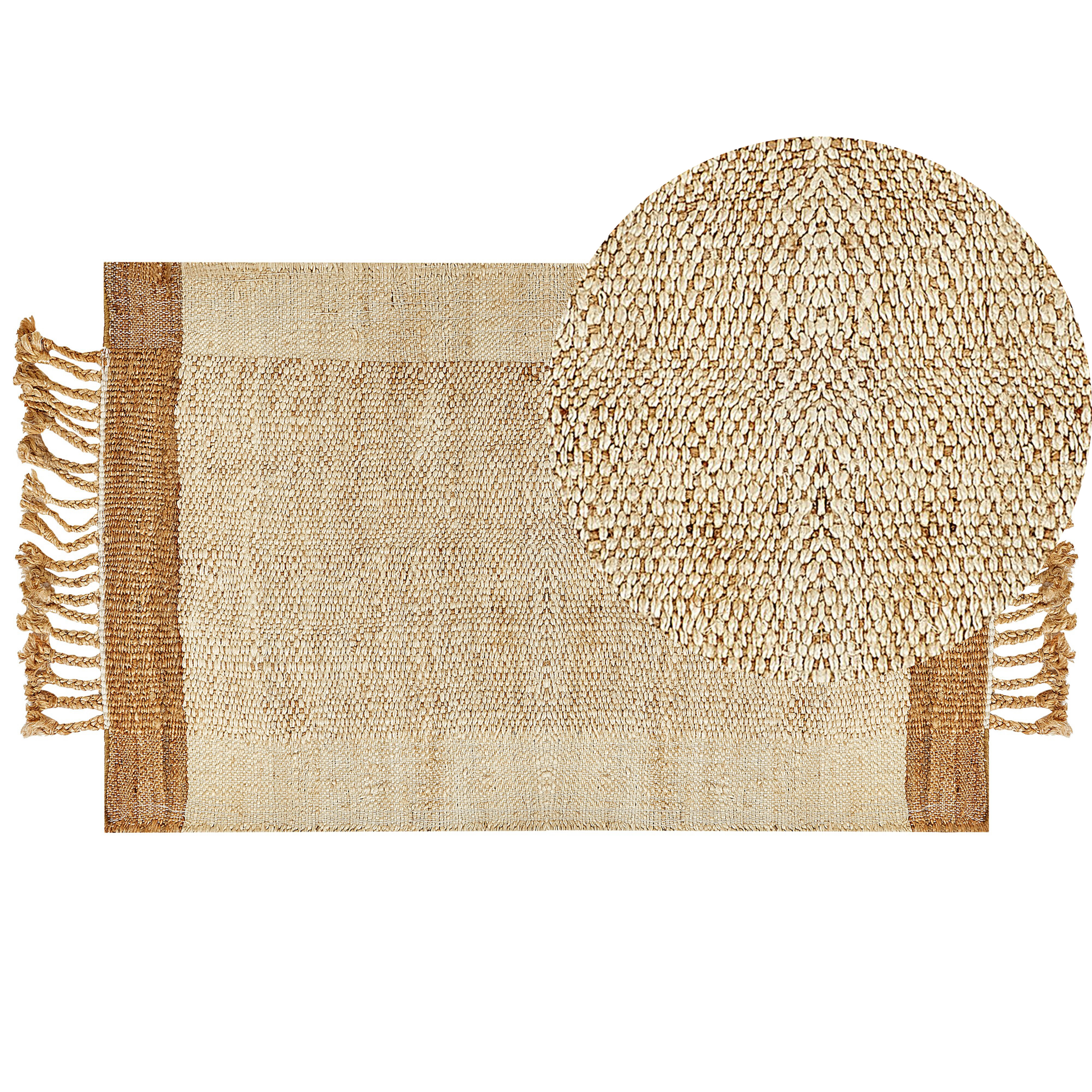 Gulvtæppe DEDEMLI Beige 80 x 150 cm Jute