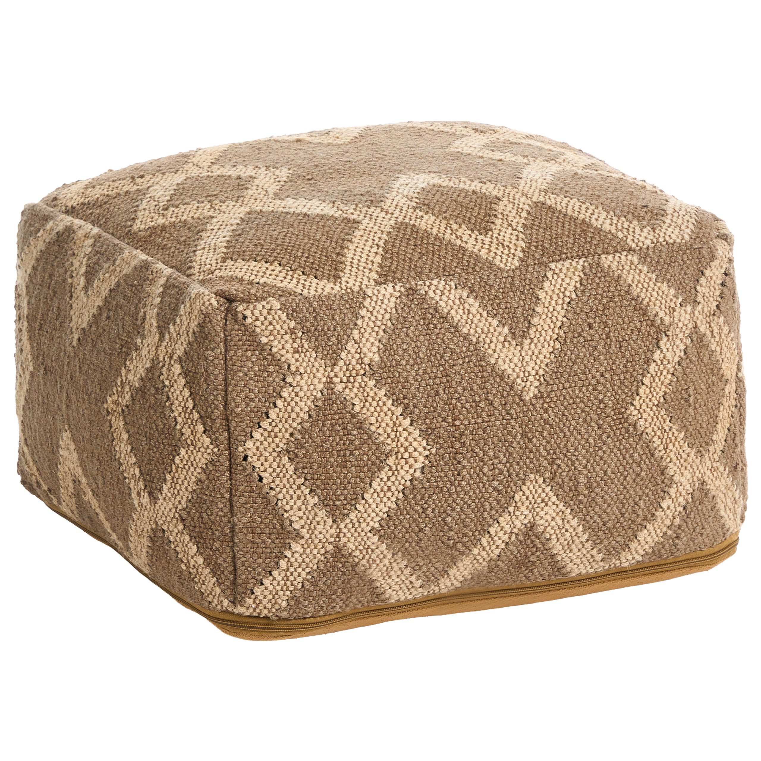 Puf GOPI Jute Lysebrun