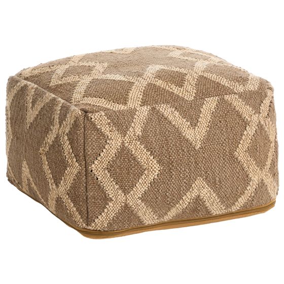 Puf GOPI Jute Lysebrun